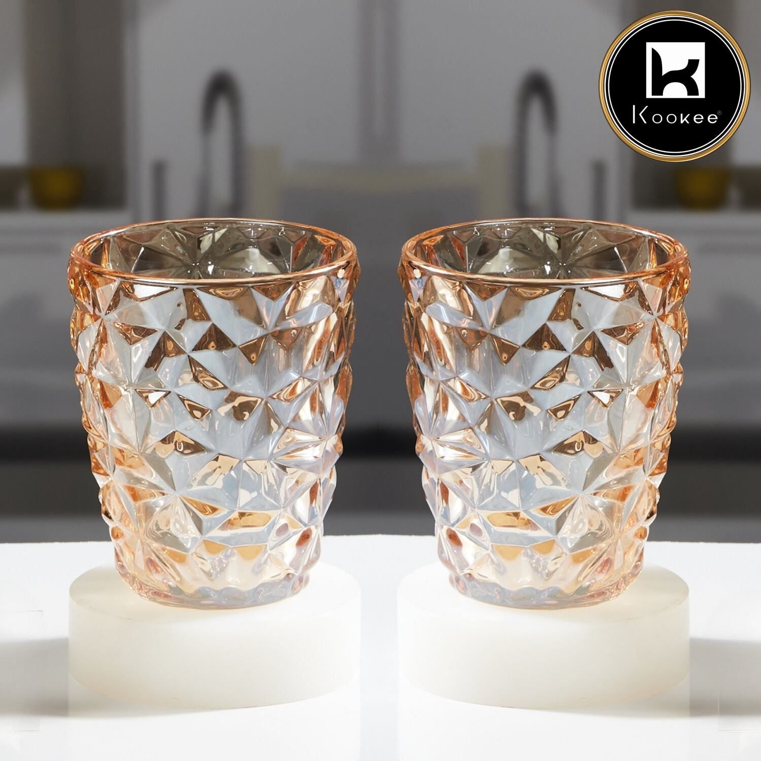 Kookee Water & Juice Glasses, Gold, ART11675