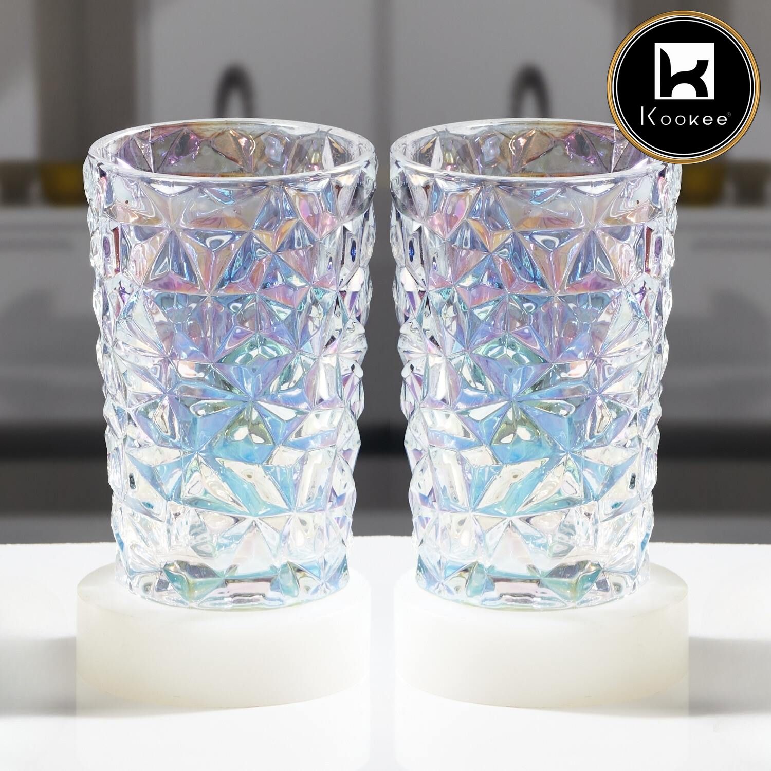 Kookee Water & Juice Glasses, Transparent, ART11678