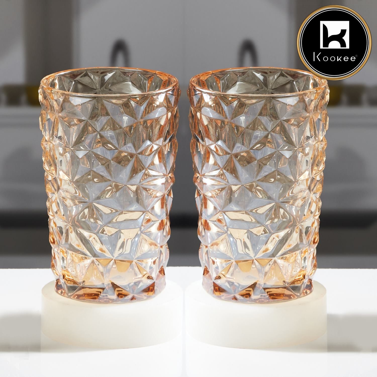 Kookee Water & Juice Glasses, Gold, ART11681