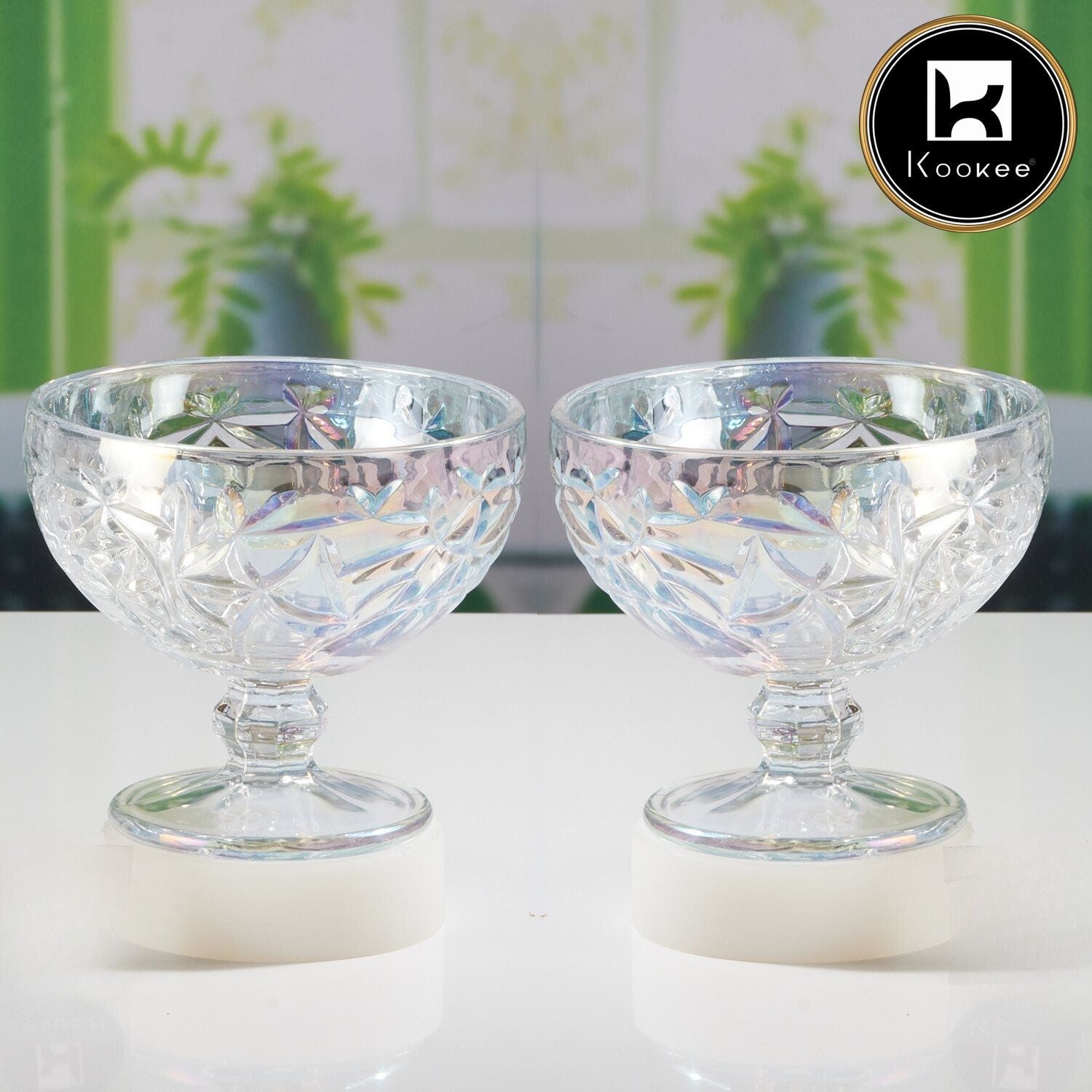 Crystal Glass Ice Cream Bowls (300 ml) (Set of 2) (11690)