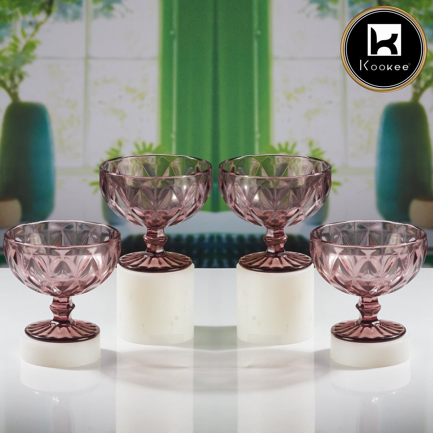 Crystal Glass Ice Cream Bowls (300 ml) (Set of 4) (11708)