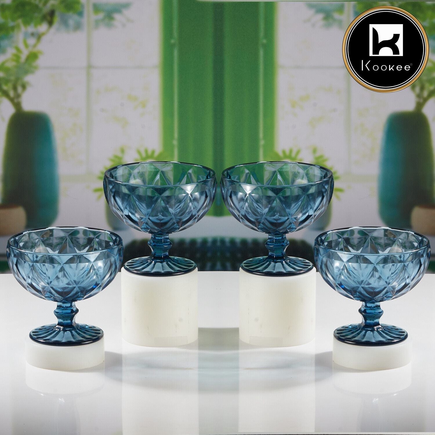 Crystal Glass Ice Cream Bowls (300 ml) (Set of 4) (11709)