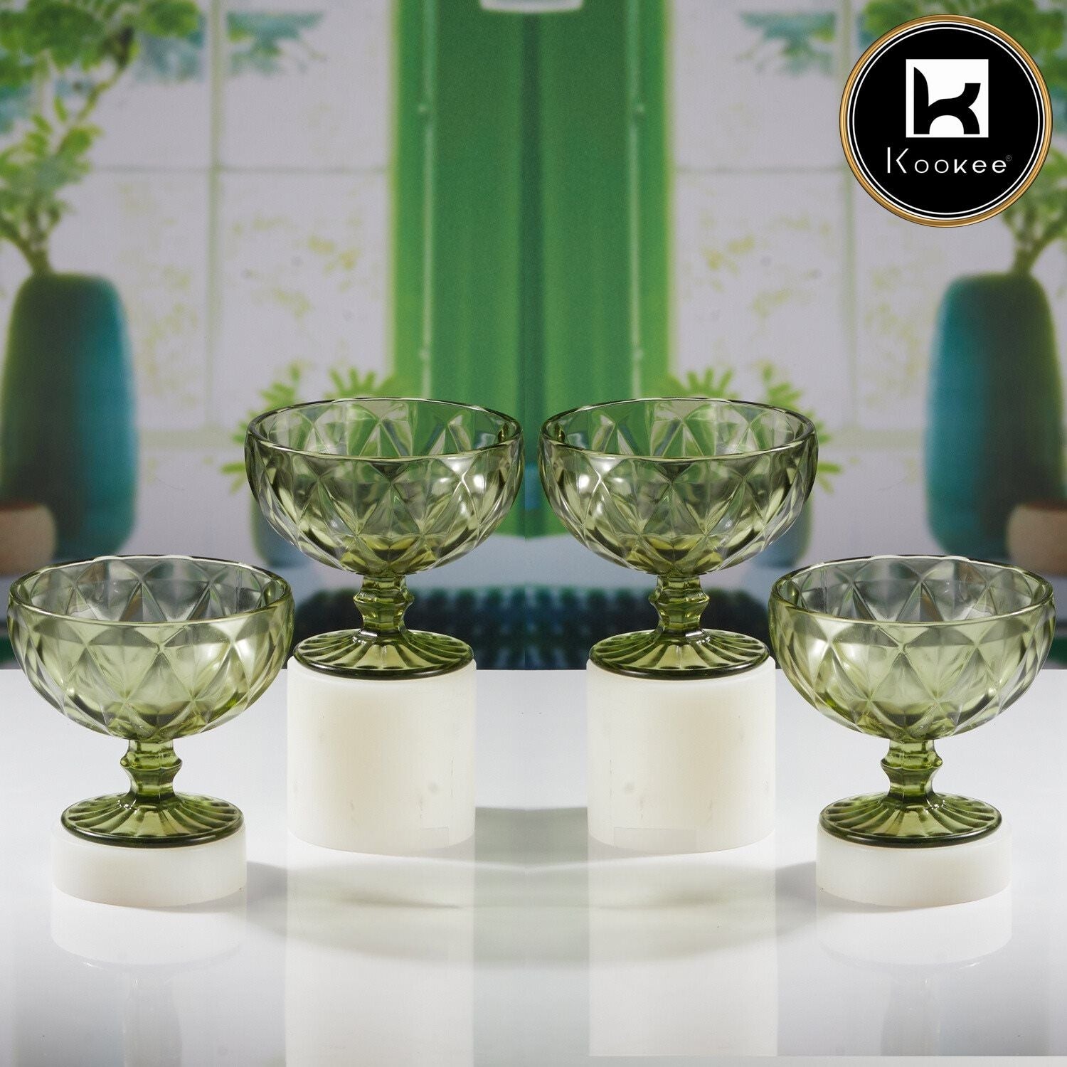 Crystal Glass Ice Cream Bowls (300 ml) (Set of 4) (11710)