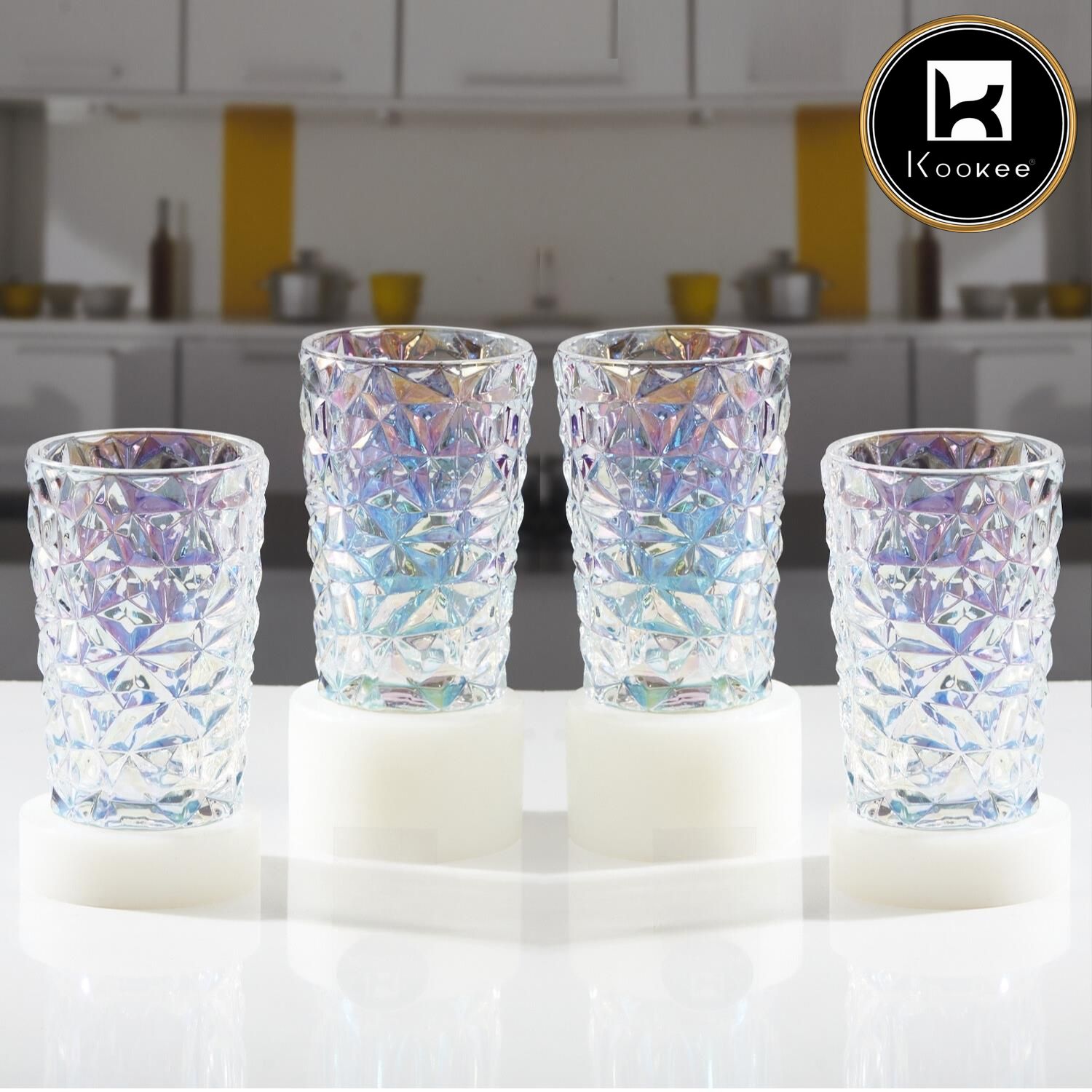 Kookee Water & Juice Glasses, Transparent, ART11724