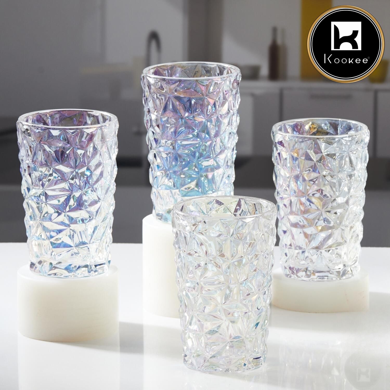 Kookee Water & Juice Glasses, Transparent, ART11724