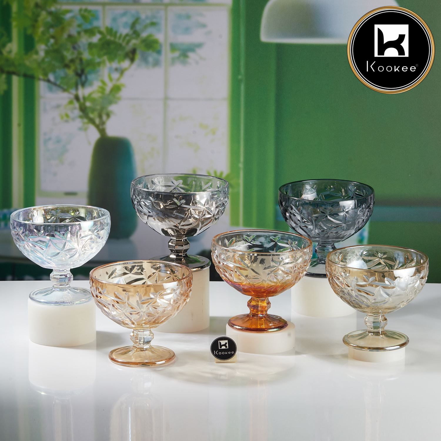 Crystal Glass Ice Cream Bowls (300 ml) (Set of 4) (11741)