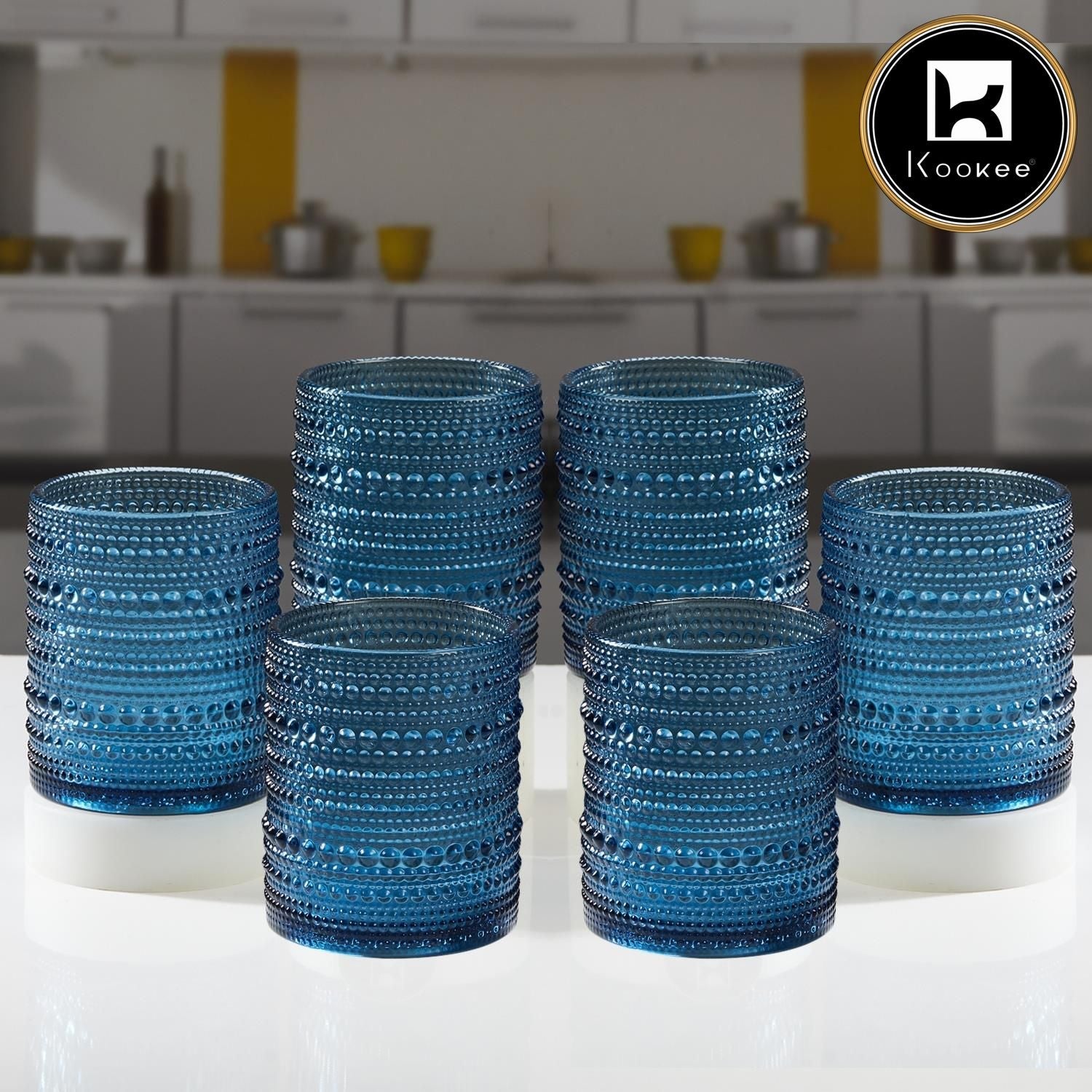 Jupiter Vintage Hobnail Old Fashioned Bubble Glasses (Set of 6) (11758)