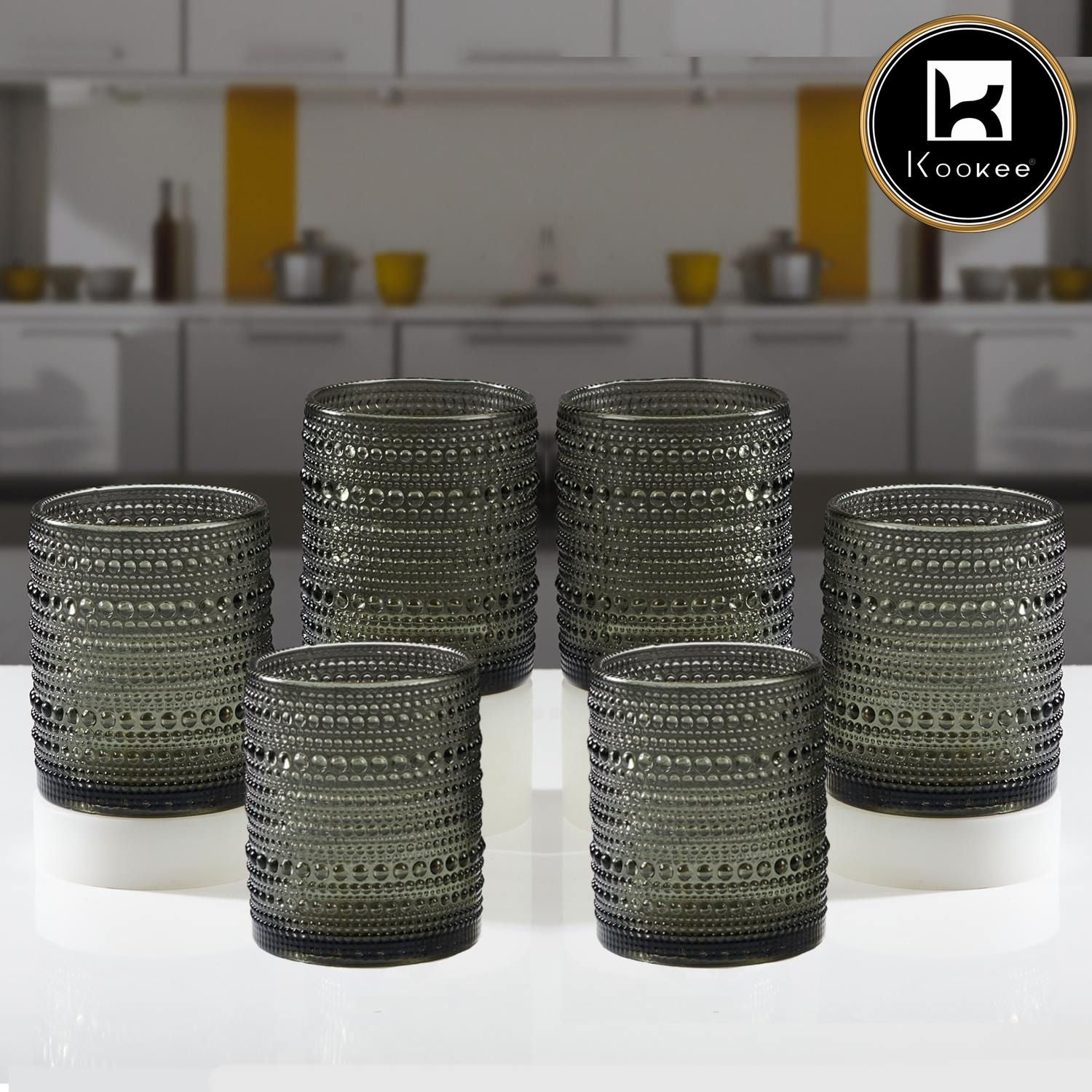 Kookee Whiskey Glasses, Grey, ART11760