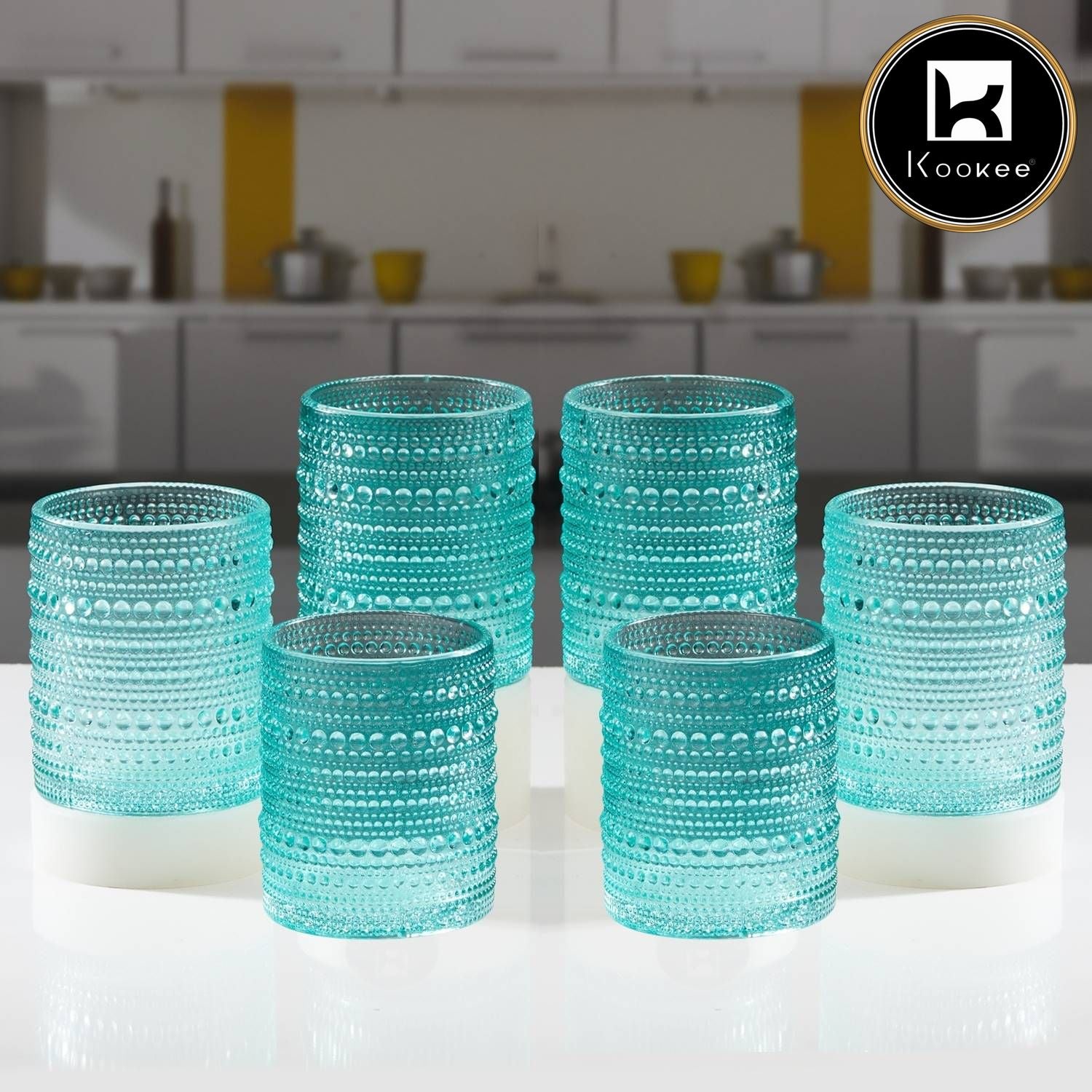 Kookee Whiskey Glasses, Blue, ART11762