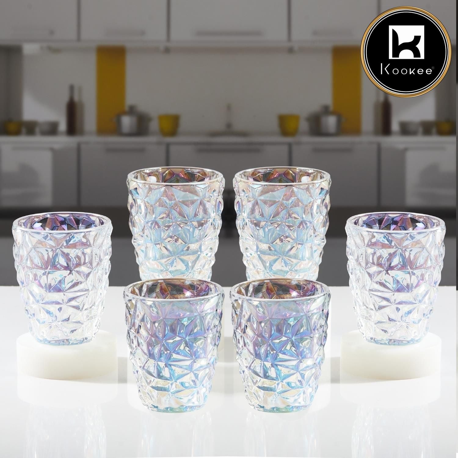 Kookee Water & Juice Glasses, Transparent, ART11764