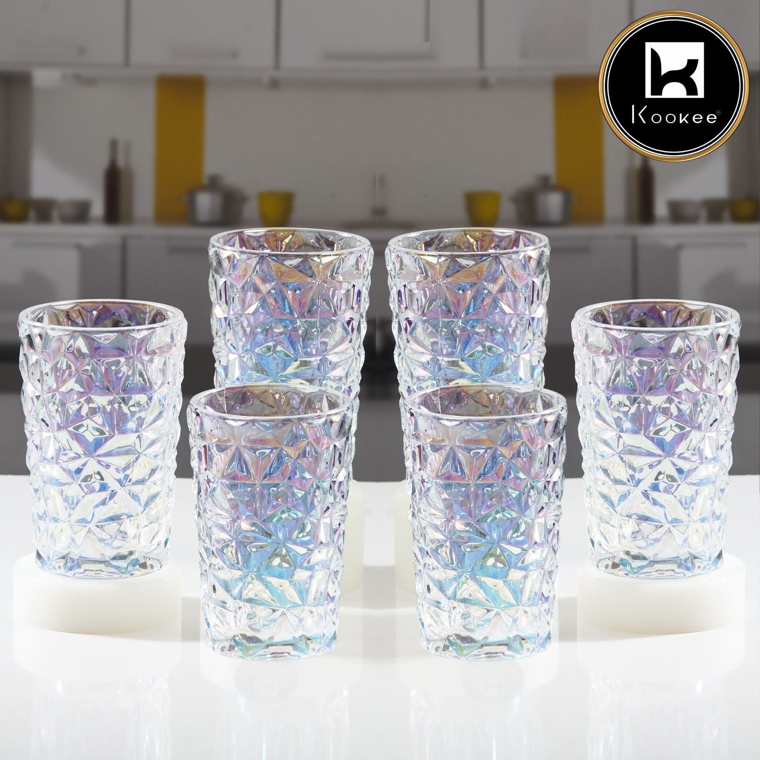 Kookee Water & Juice Glasses, Transparent, ART11770