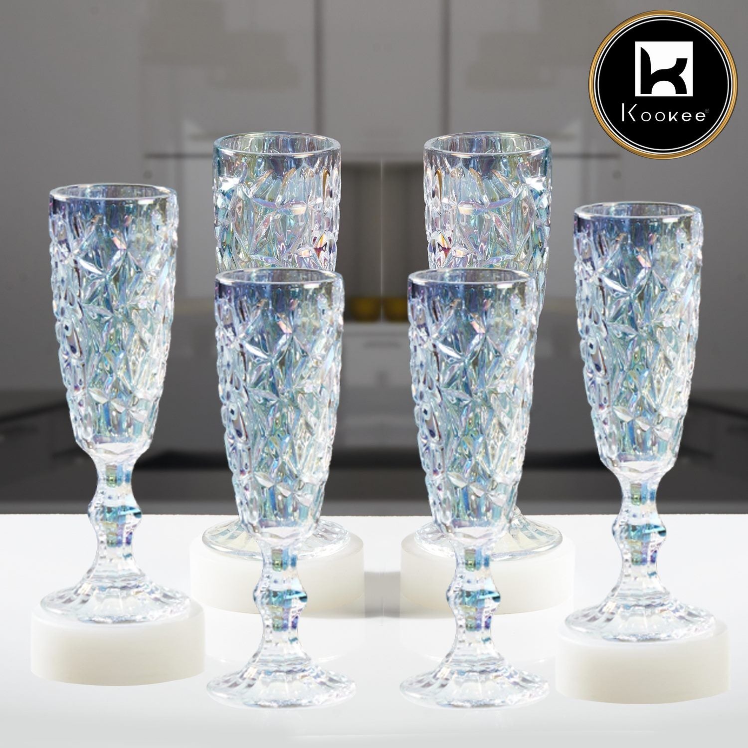 Kookee Wine Glasses, Transparent, ART11776