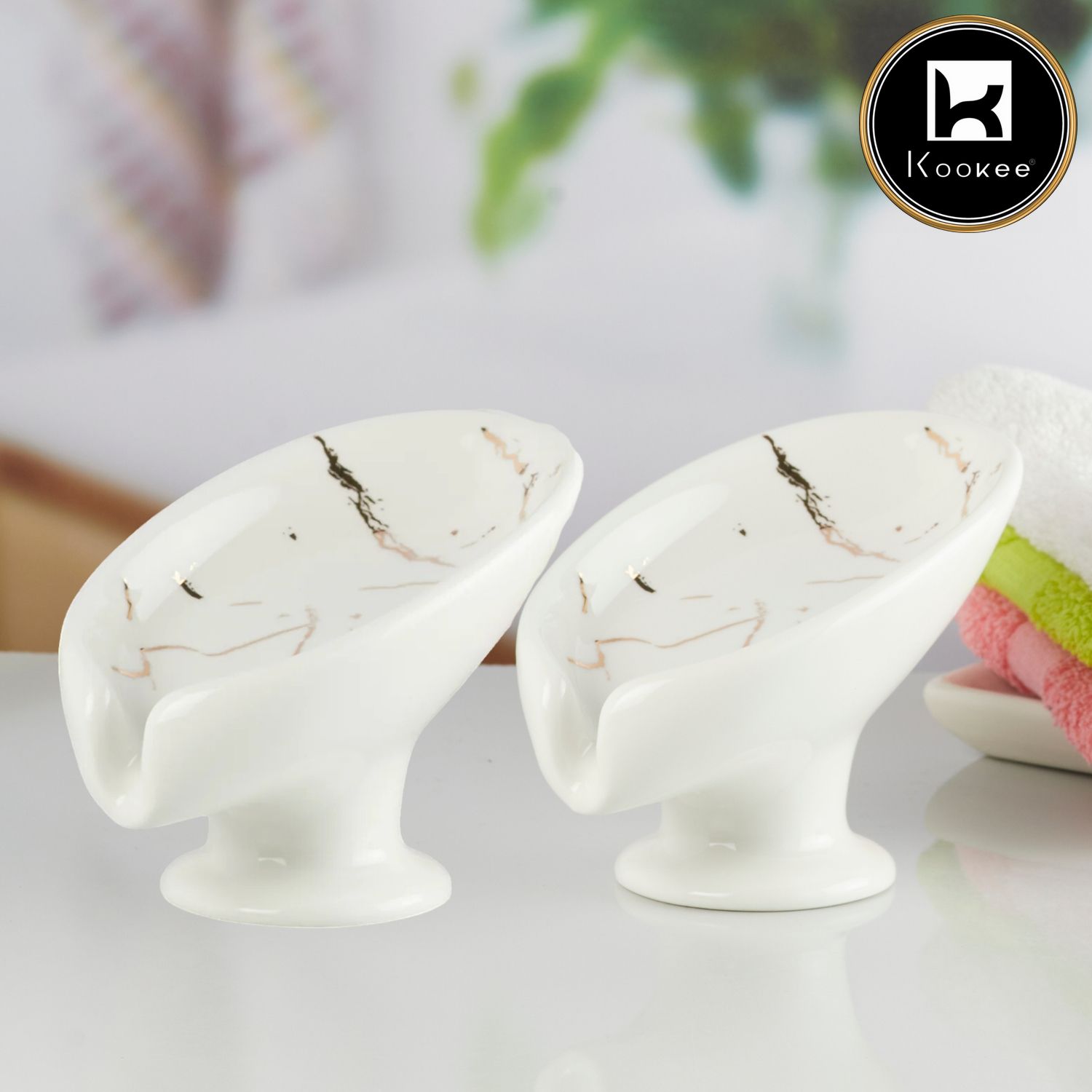 Ceramic Soap Holder Dish, Set of 1 Bathroom Accessories for Home (10313)