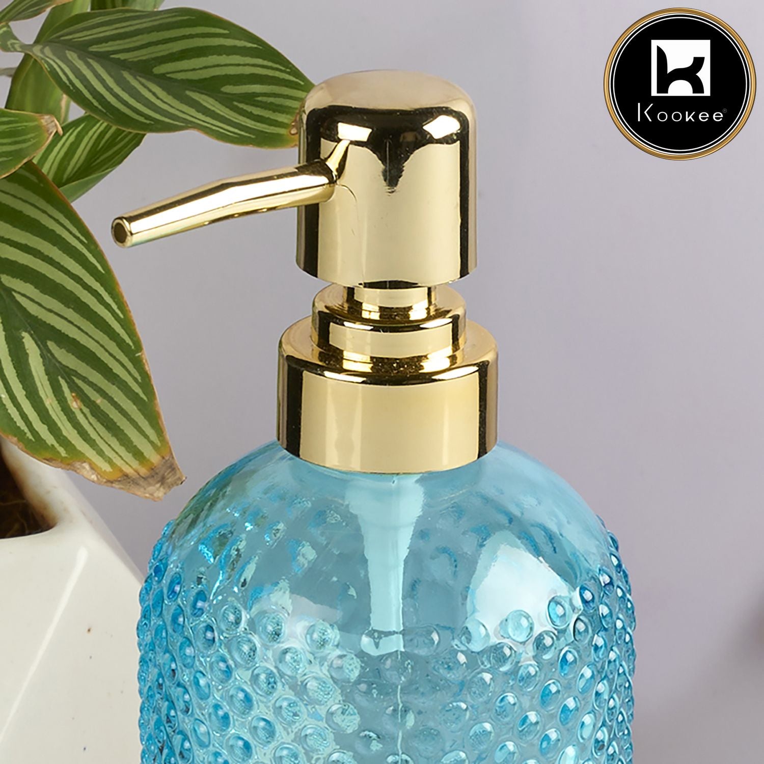 Kookee Glass Soap Dispensers, Blue, ART11915