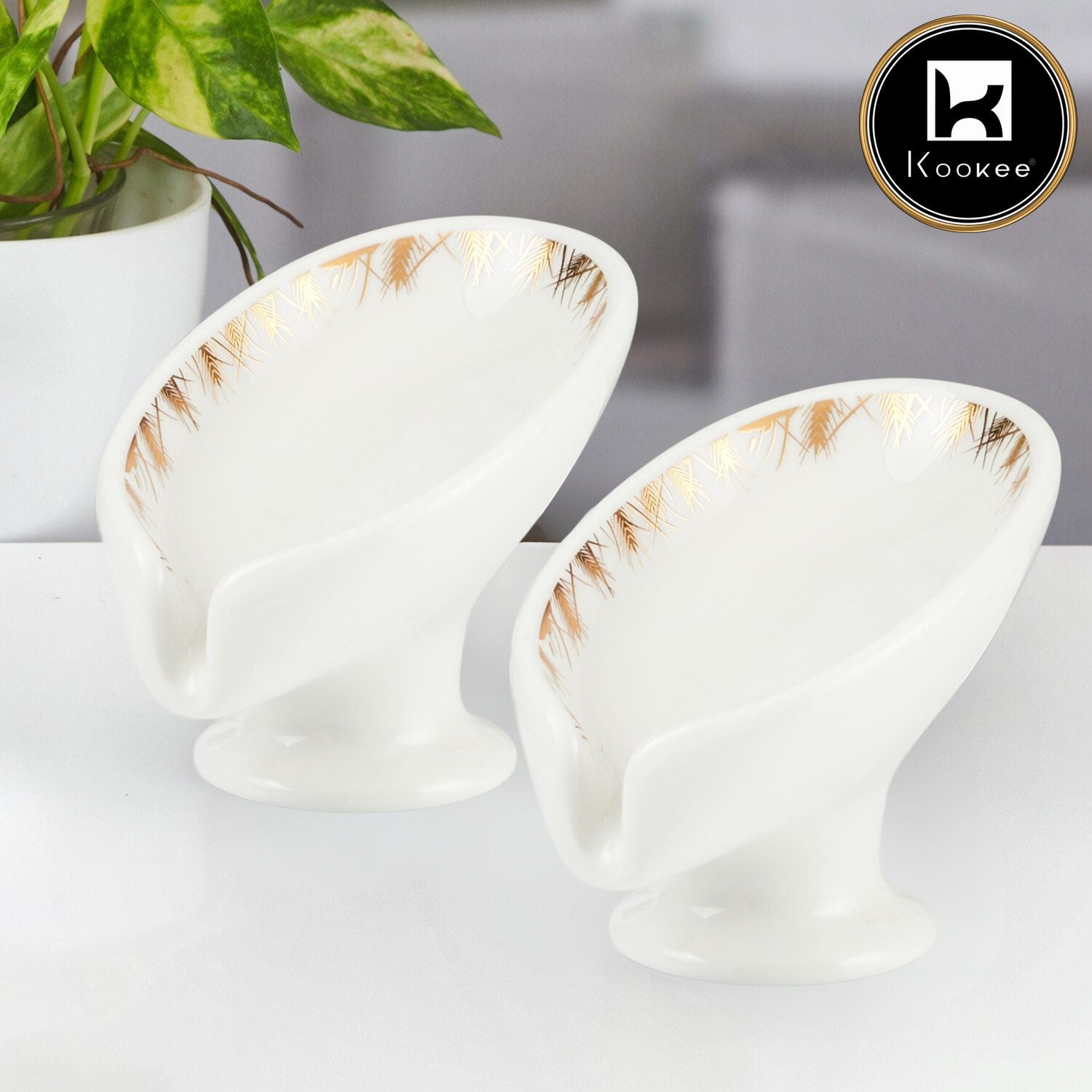 Ceramic Soap Holder Dish, Set of 1 Bathroom Accessories for Home, White (Set of 2) (11923)