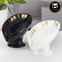 Kookee Ceramic Soap Holder Dish, A Stylish and Practical Addition to Your Bathroom, Black & White