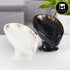 Ceramic Soap Holder Dish, Set of 1 Bathroom Accessories for Home, Black & White (Set of 2) (11929)