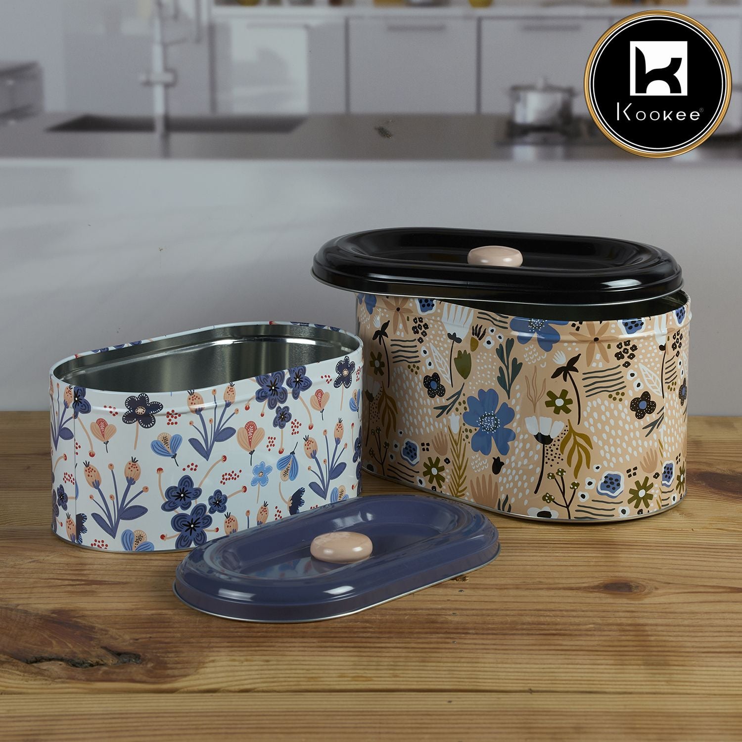 Kookee Tin Containers, Multi, ART11983