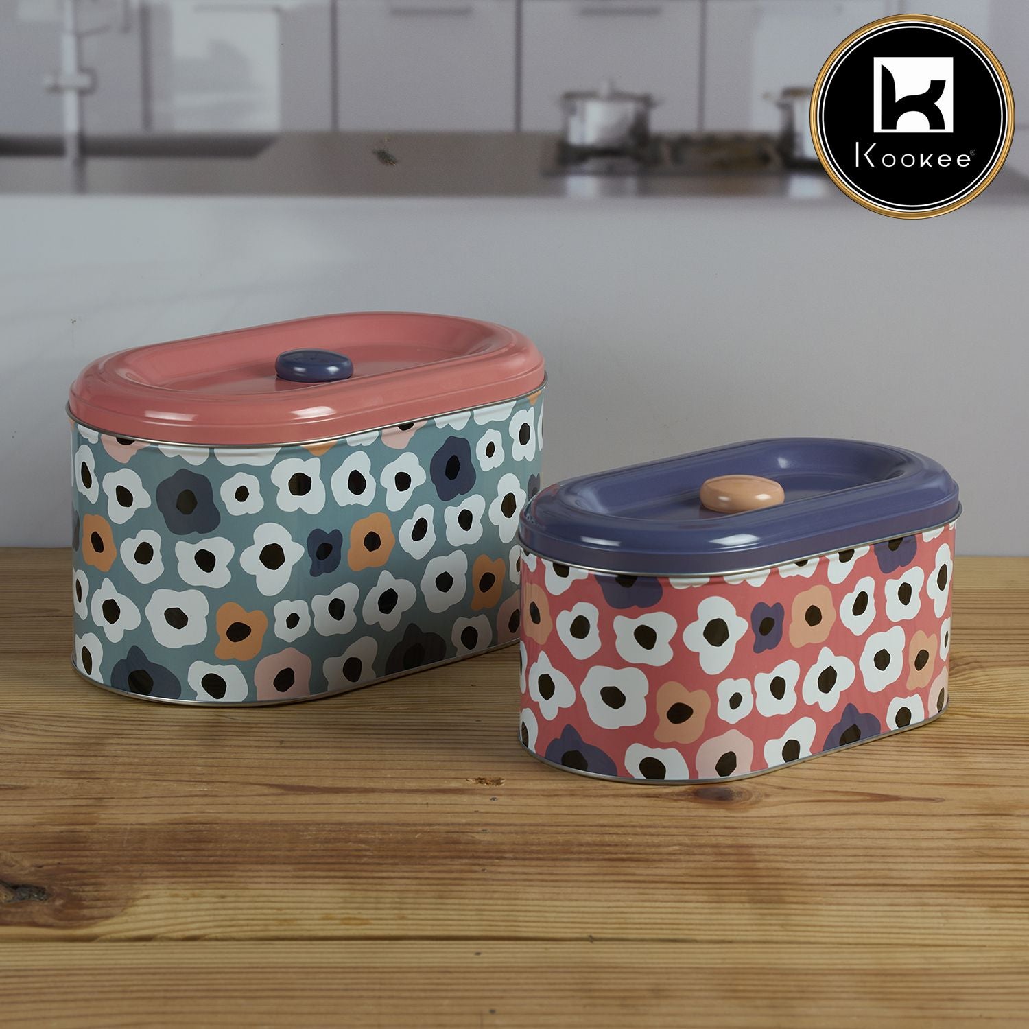 Kookee Tin Containers, Multi, ART12000