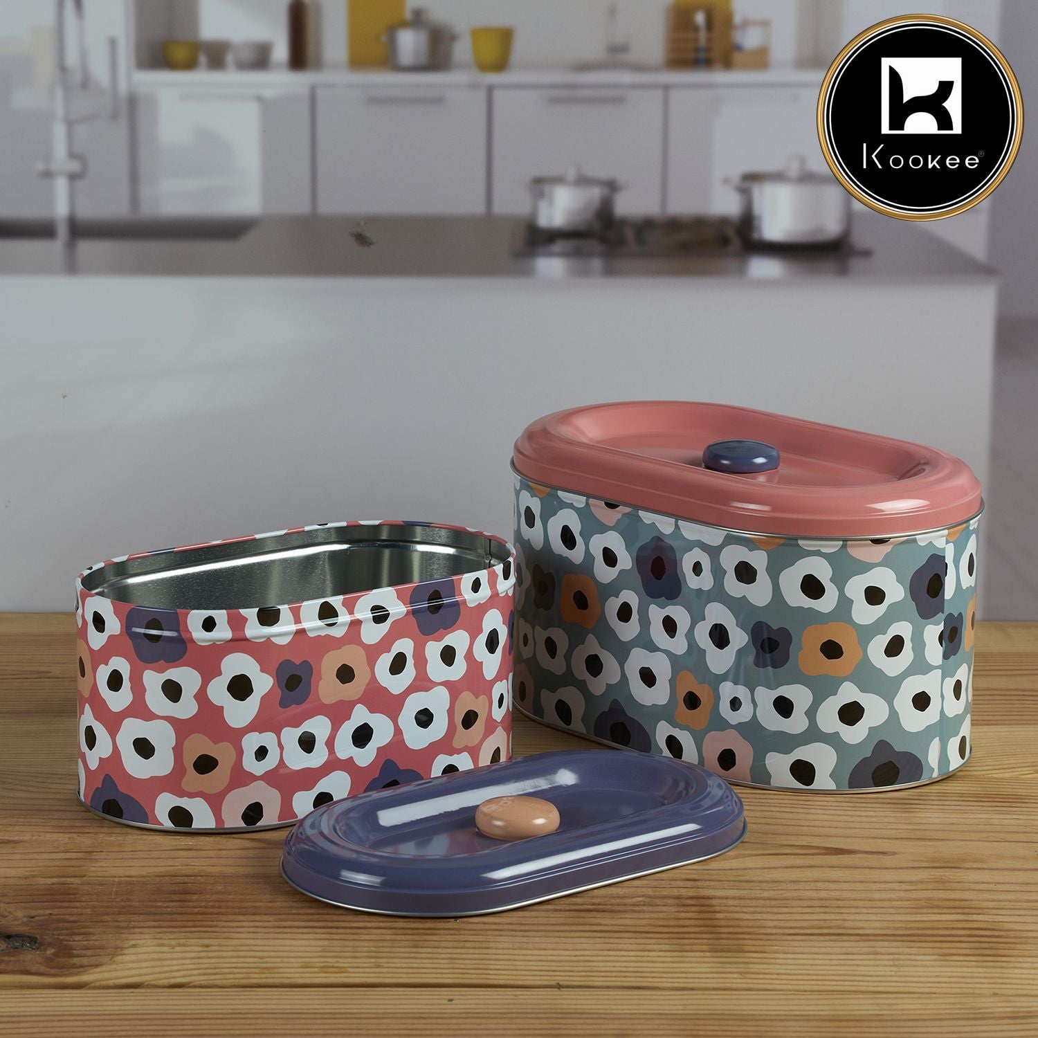 Kookee Tin Containers, Multi, ART12000