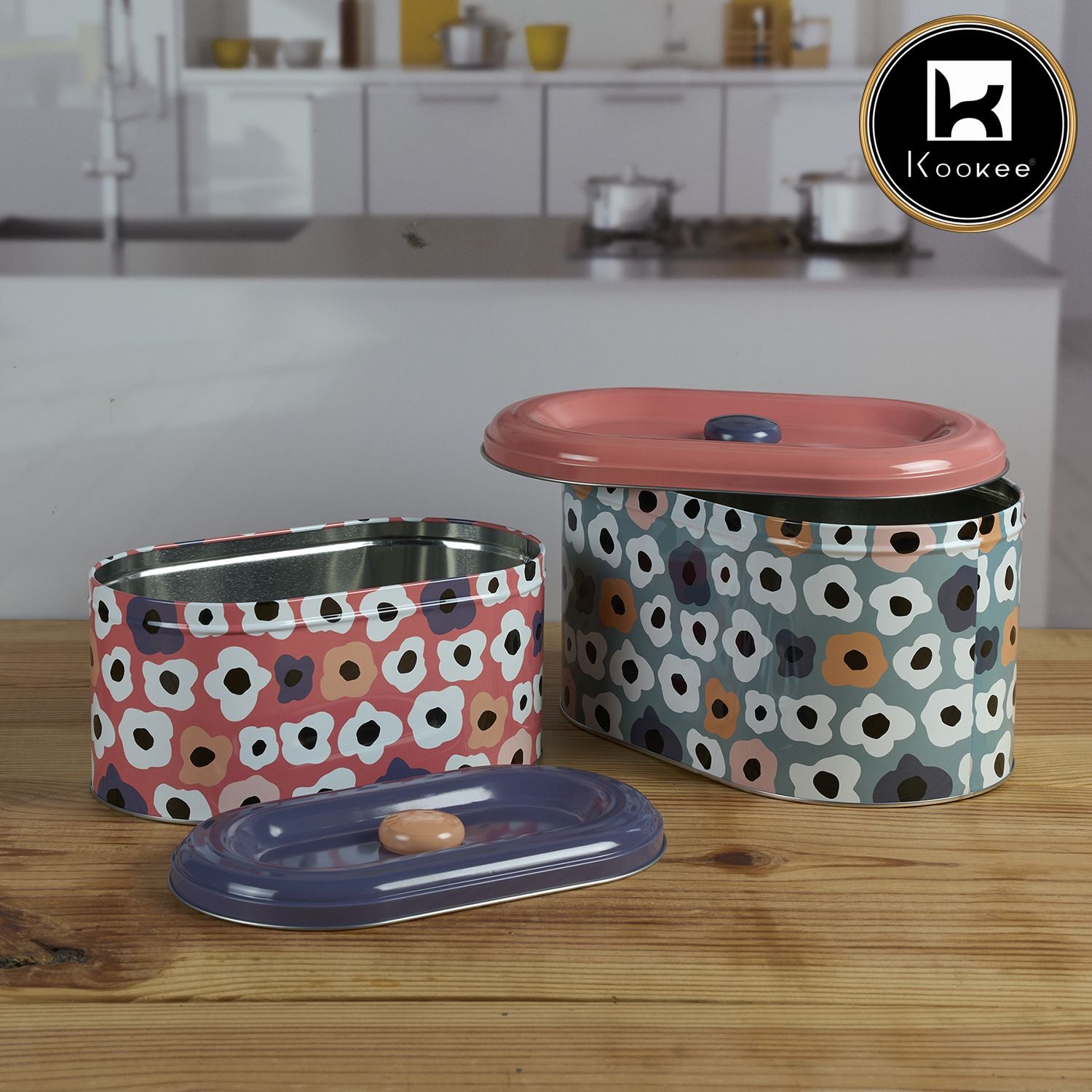 Kookee Tin Containers, Multi, ART12000
