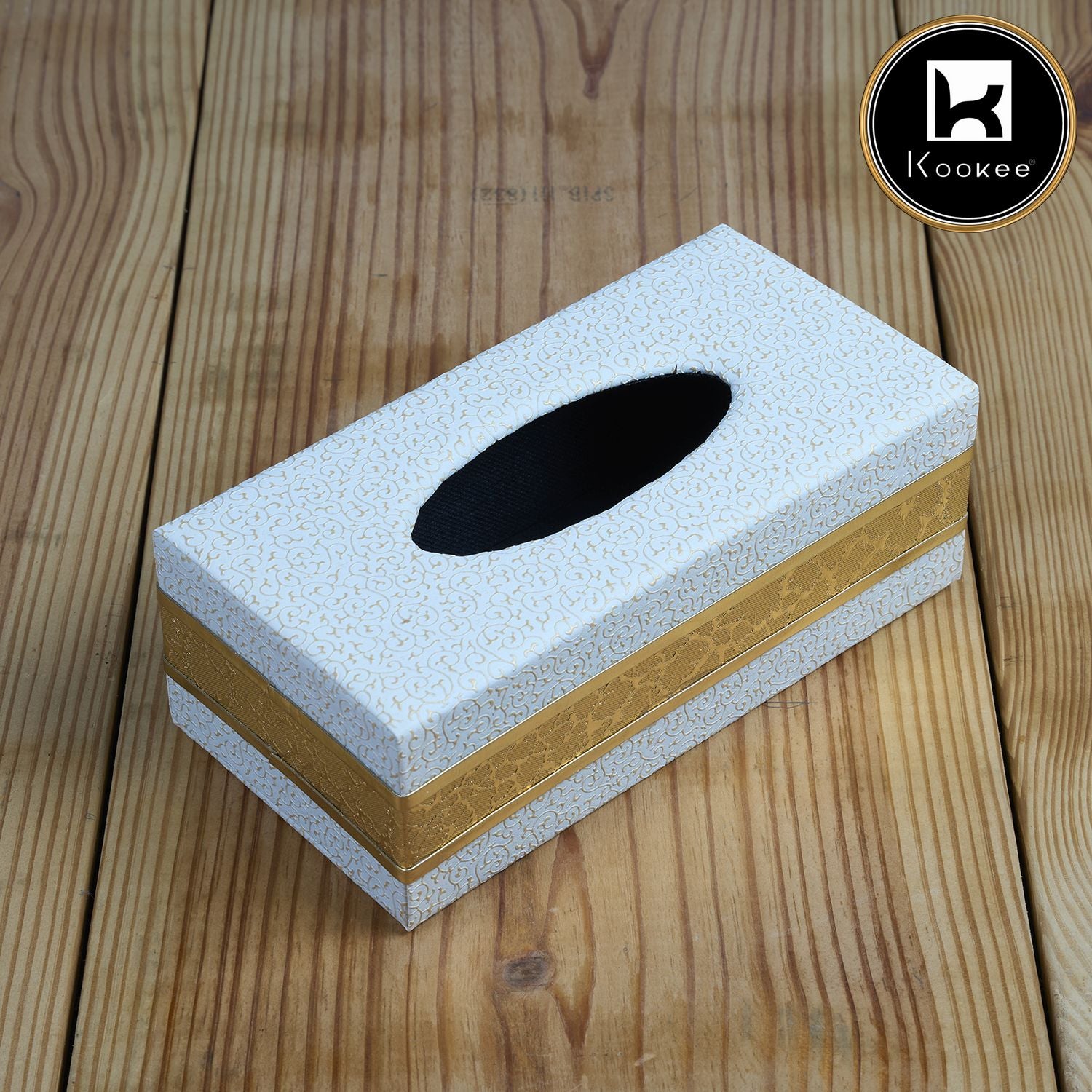 Kookee Decorative Tissue Box for Living Room, Kitchen, Washroom & Office Use (12075)