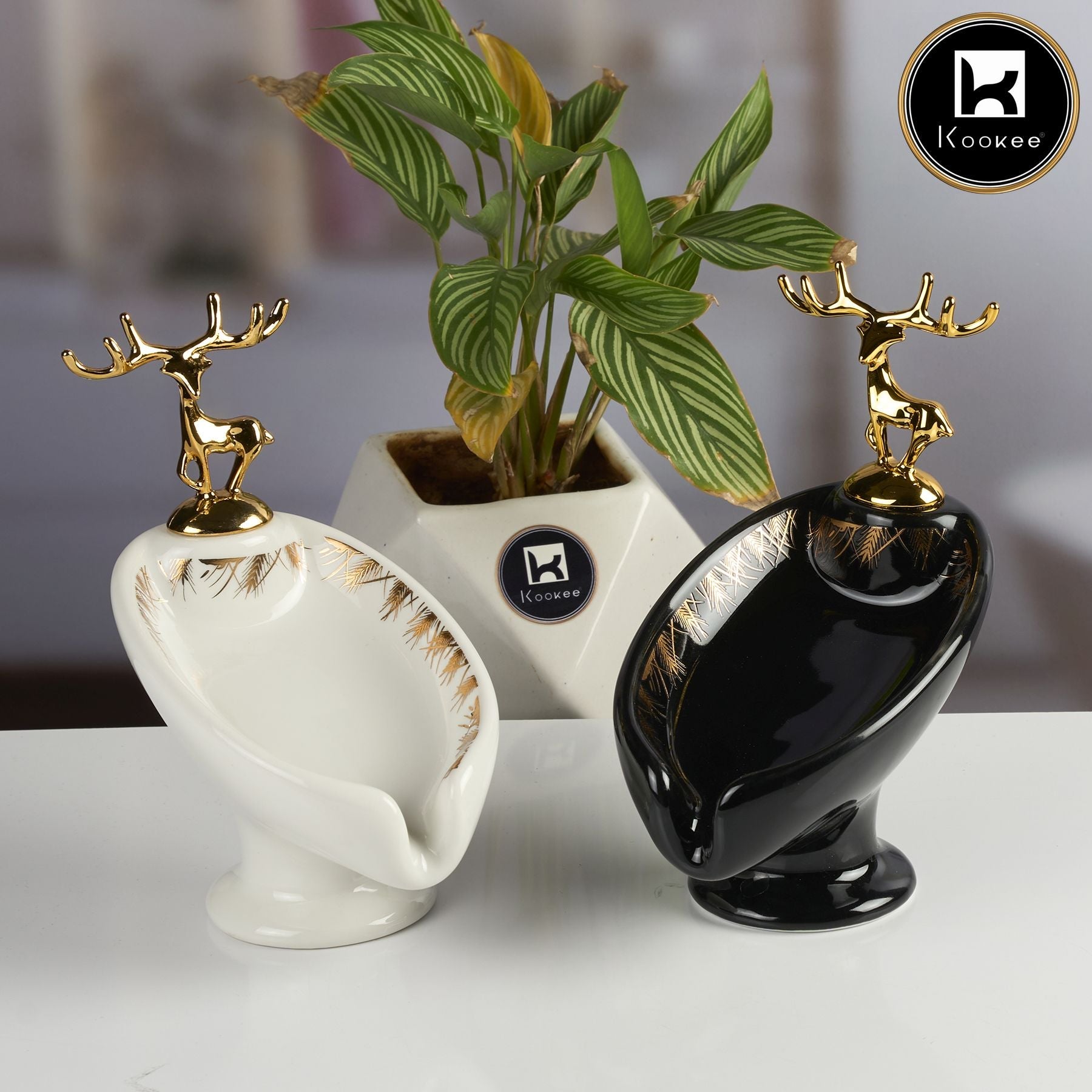 Ceramic Soap Holder Dish, Set of 1, Black (Set of 1) (12093)