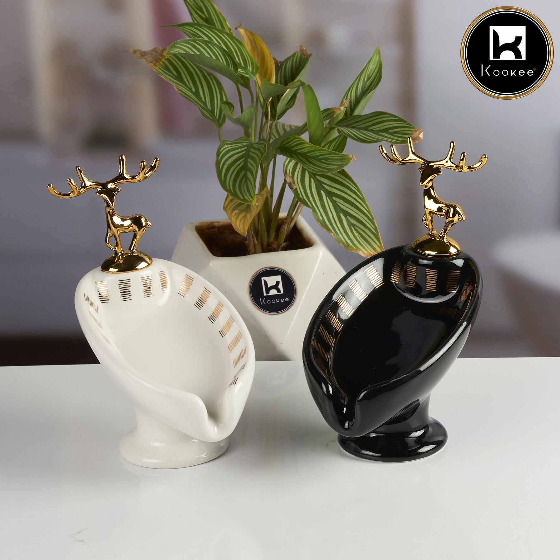 Ceramic Soap Holder Dish, Set of 1, Black (Set of 1) (12094)