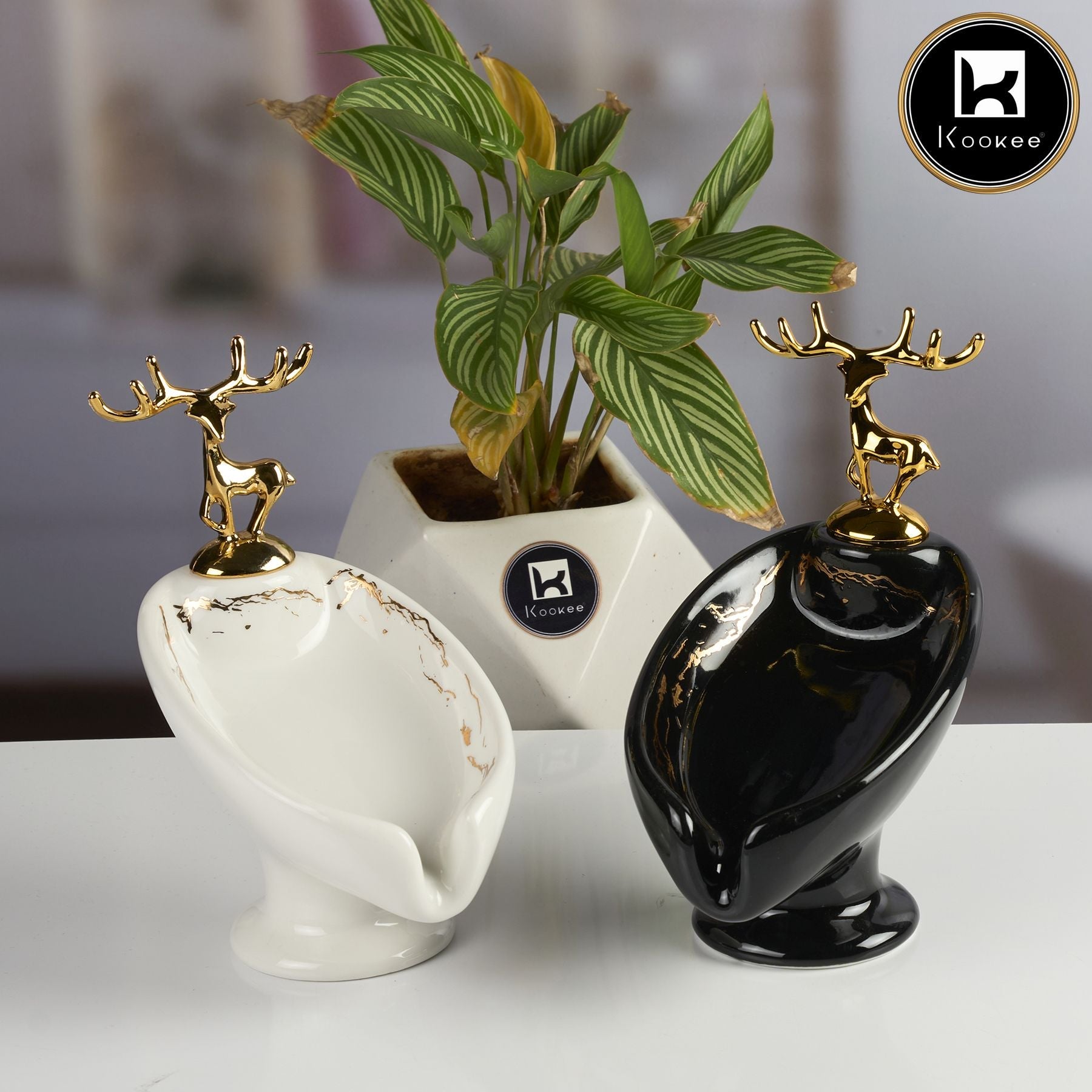 Ceramic Soap Holder Dish, Set of 1, Black (Set of 1) (12095)