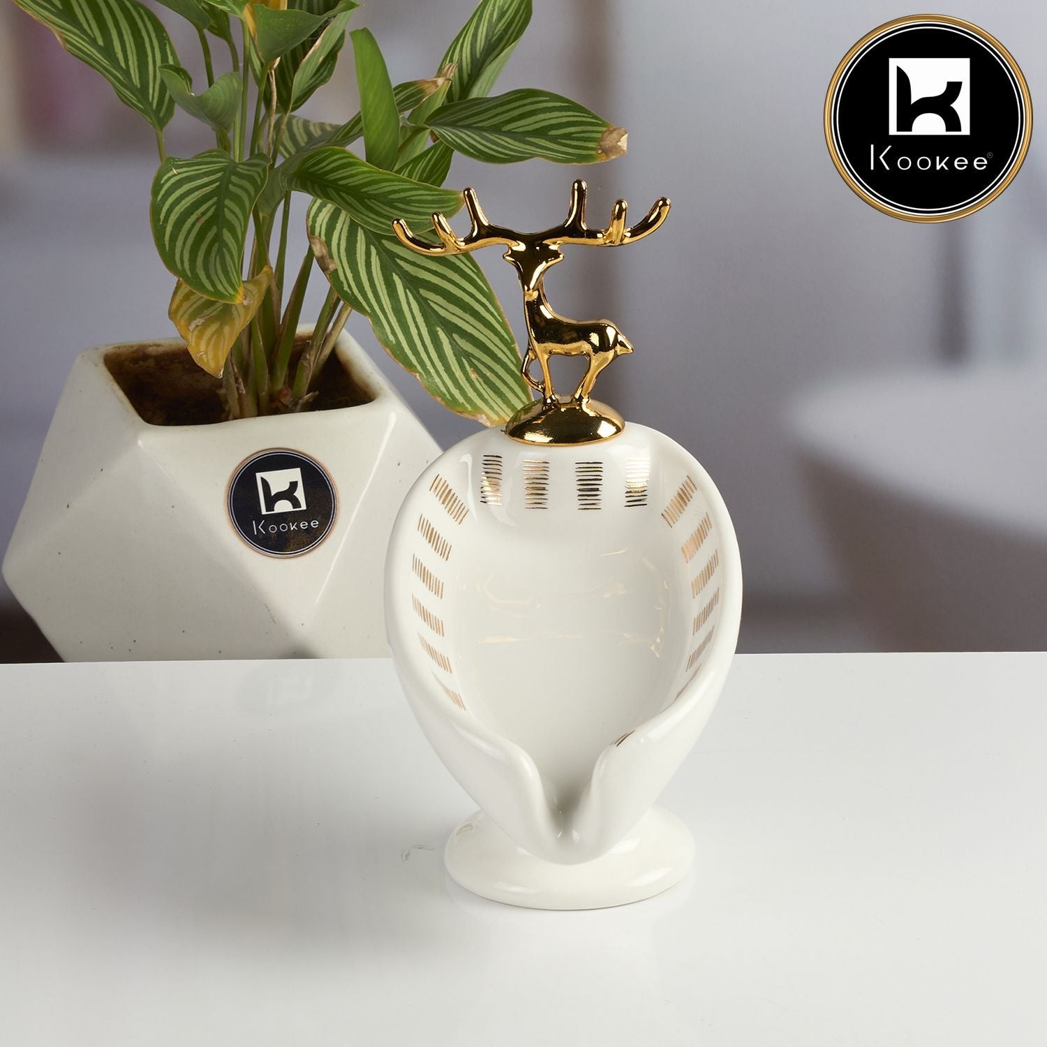 Ceramic Soap Holder Dish, Set of 1, White (Set of 1) (12097)