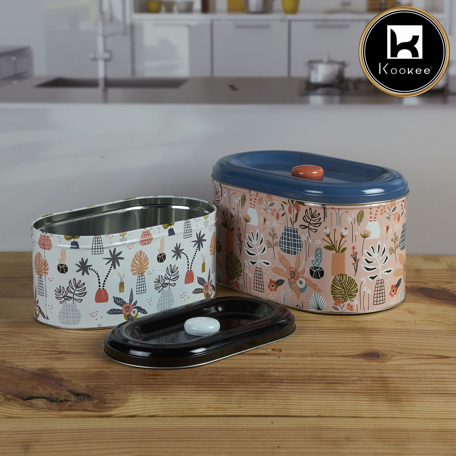Kookee Tin Containers, Multi, ART12101