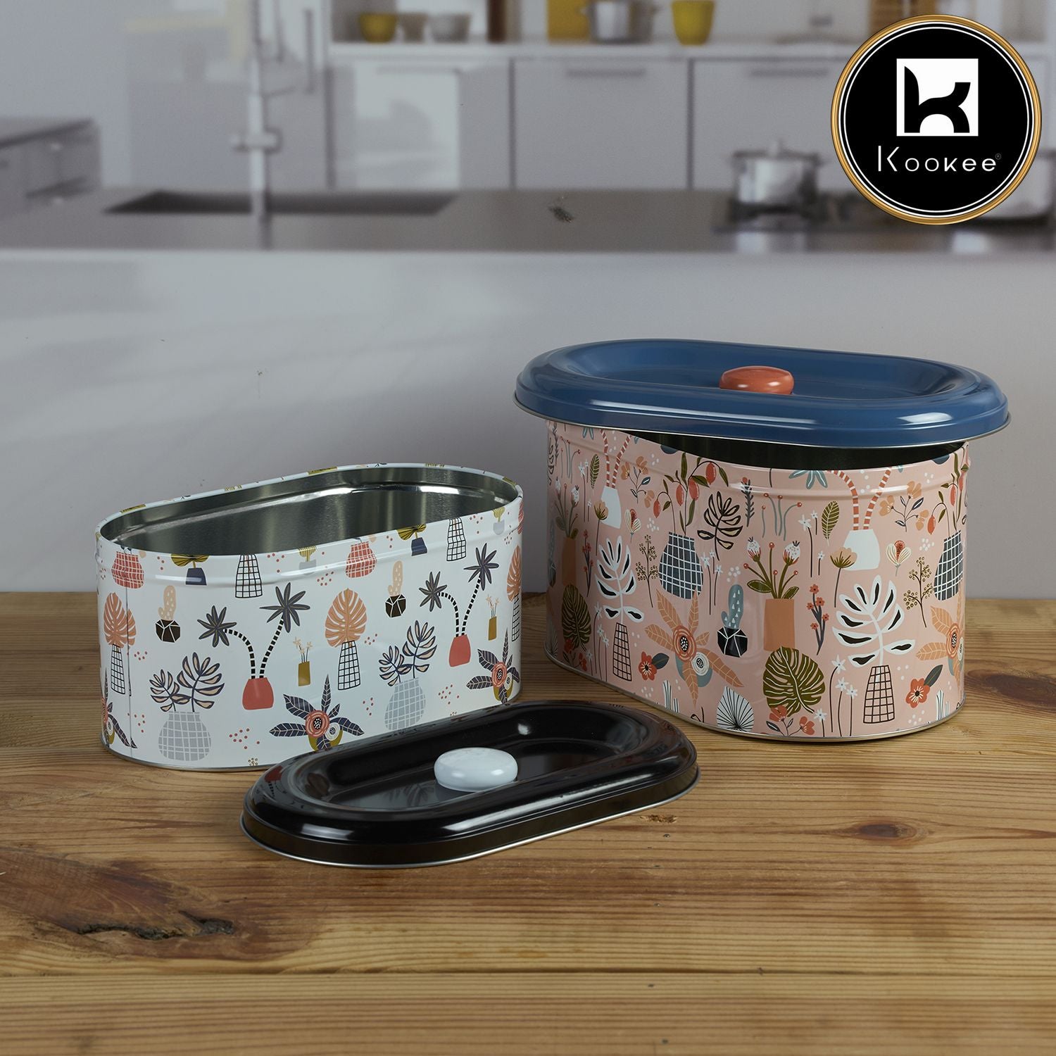 Kookee Tin Containers, Multi, ART12101