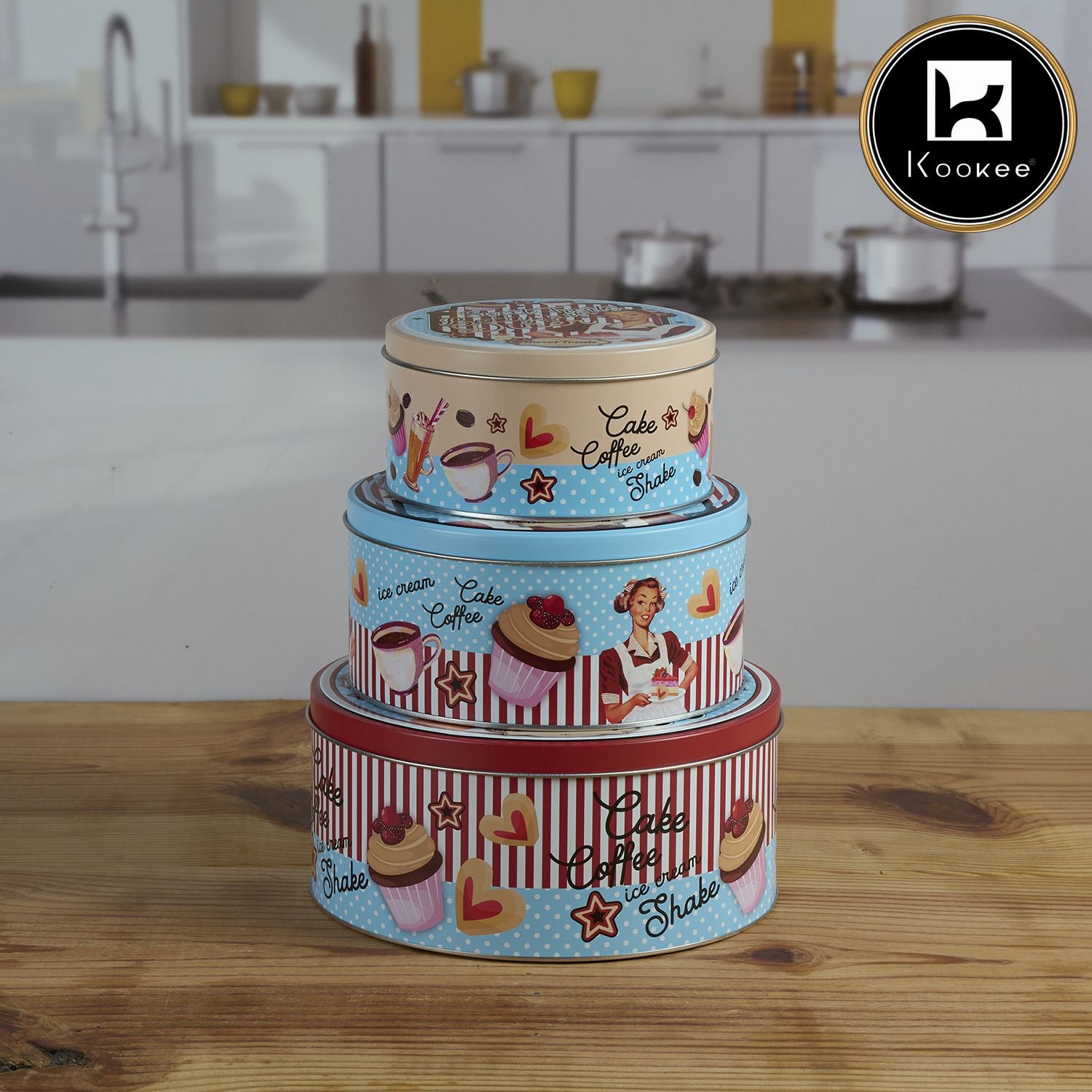 Kookee Tin Containers, Multi, ART12106