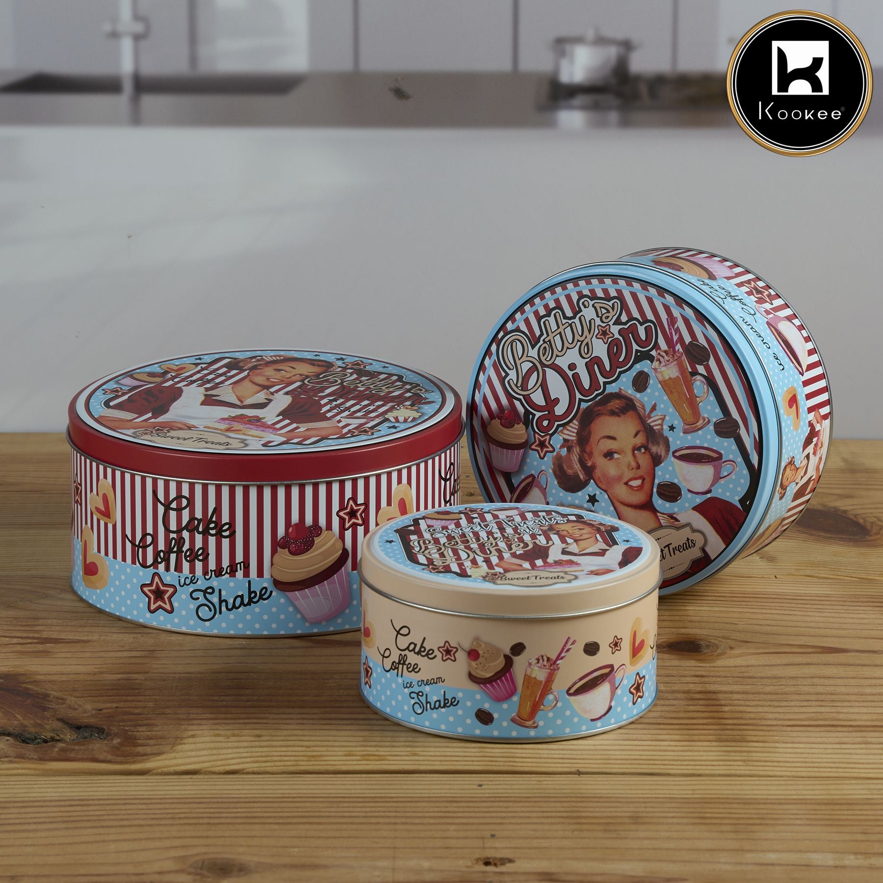 Kookee Tin Containers, Multi, ART12106