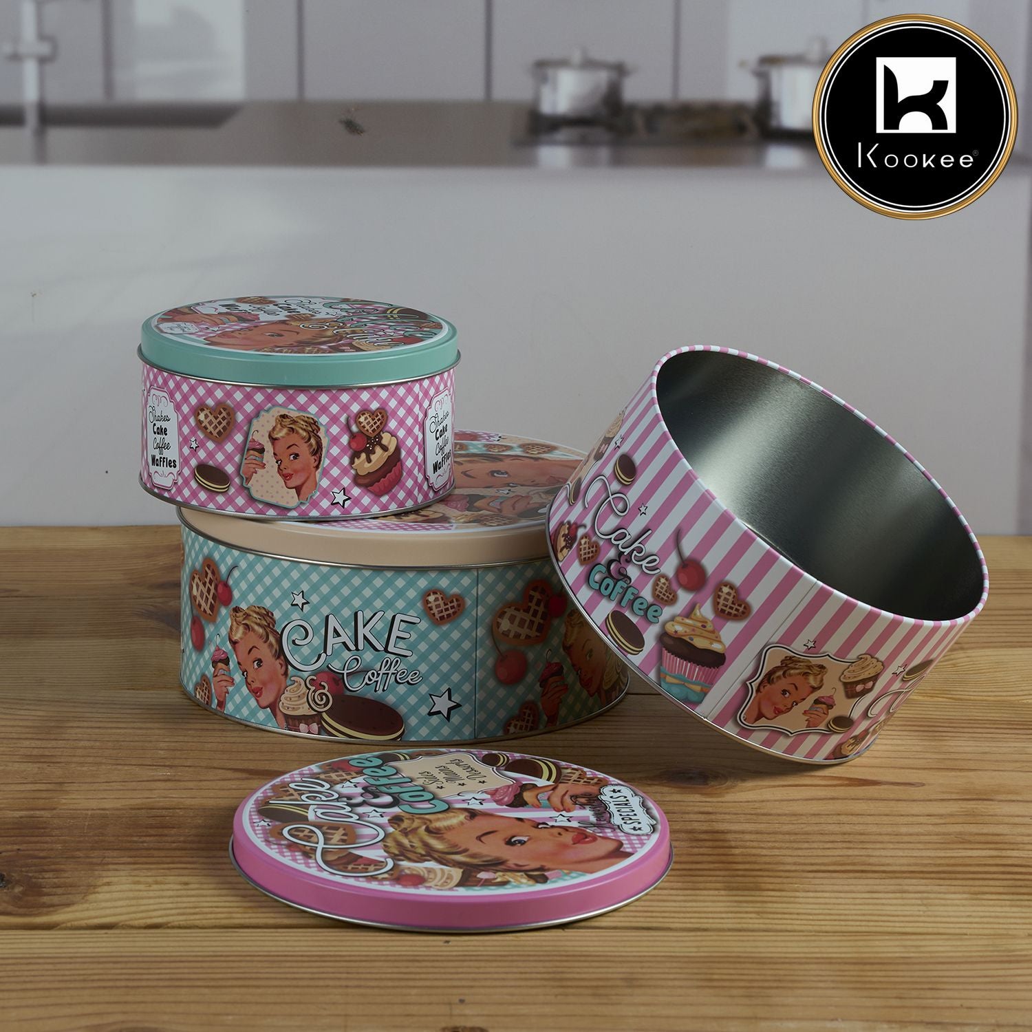 Kookee Tin Containers, Multi, ART12107