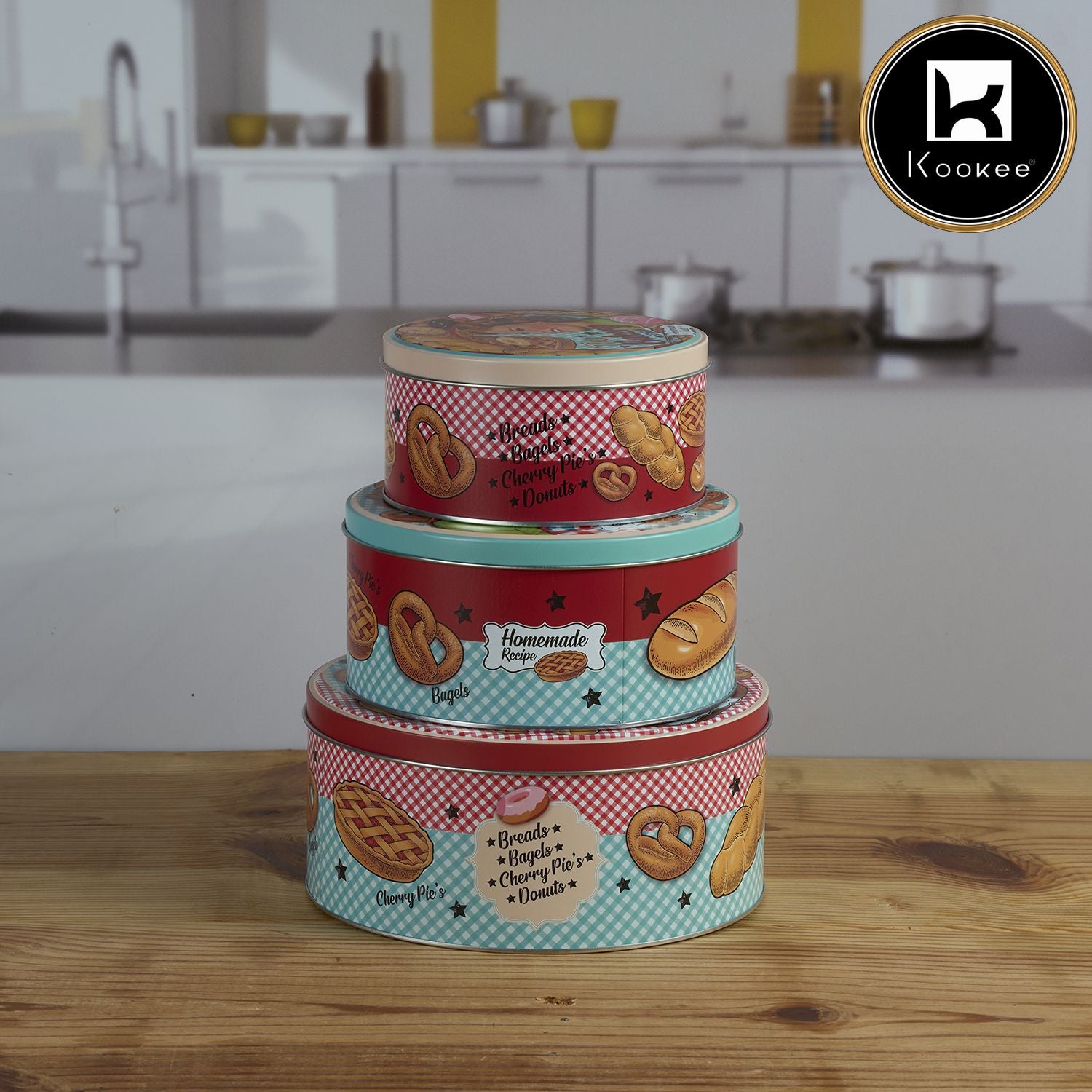 Kookee Tin Containers, Multi, ART12108
