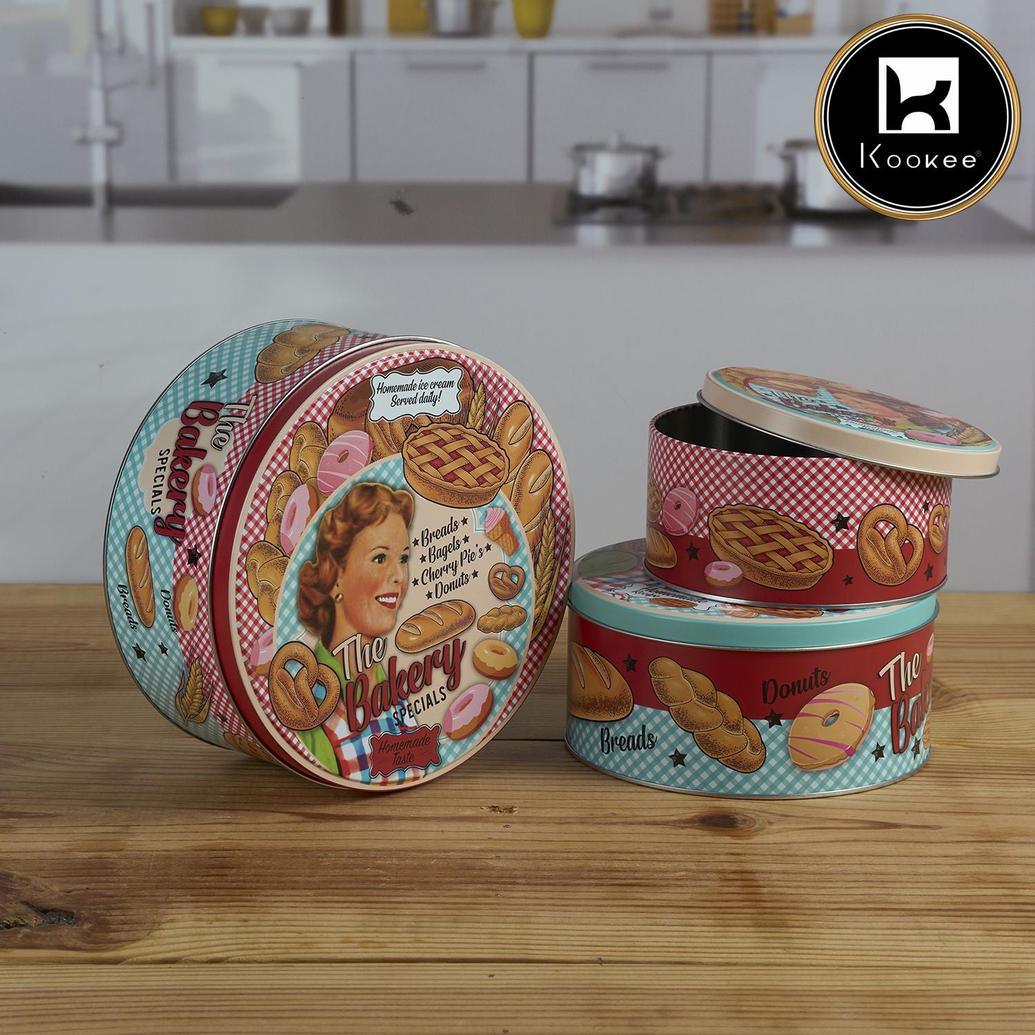 Kookee Tin Containers, Multi, ART12108