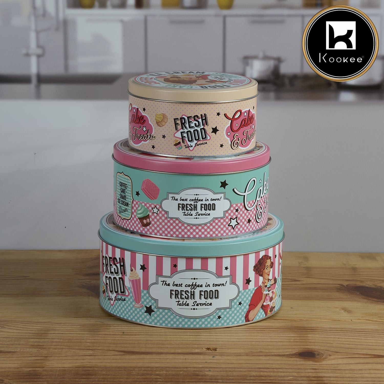 Kookee Tin Containers, Multi, ART12109