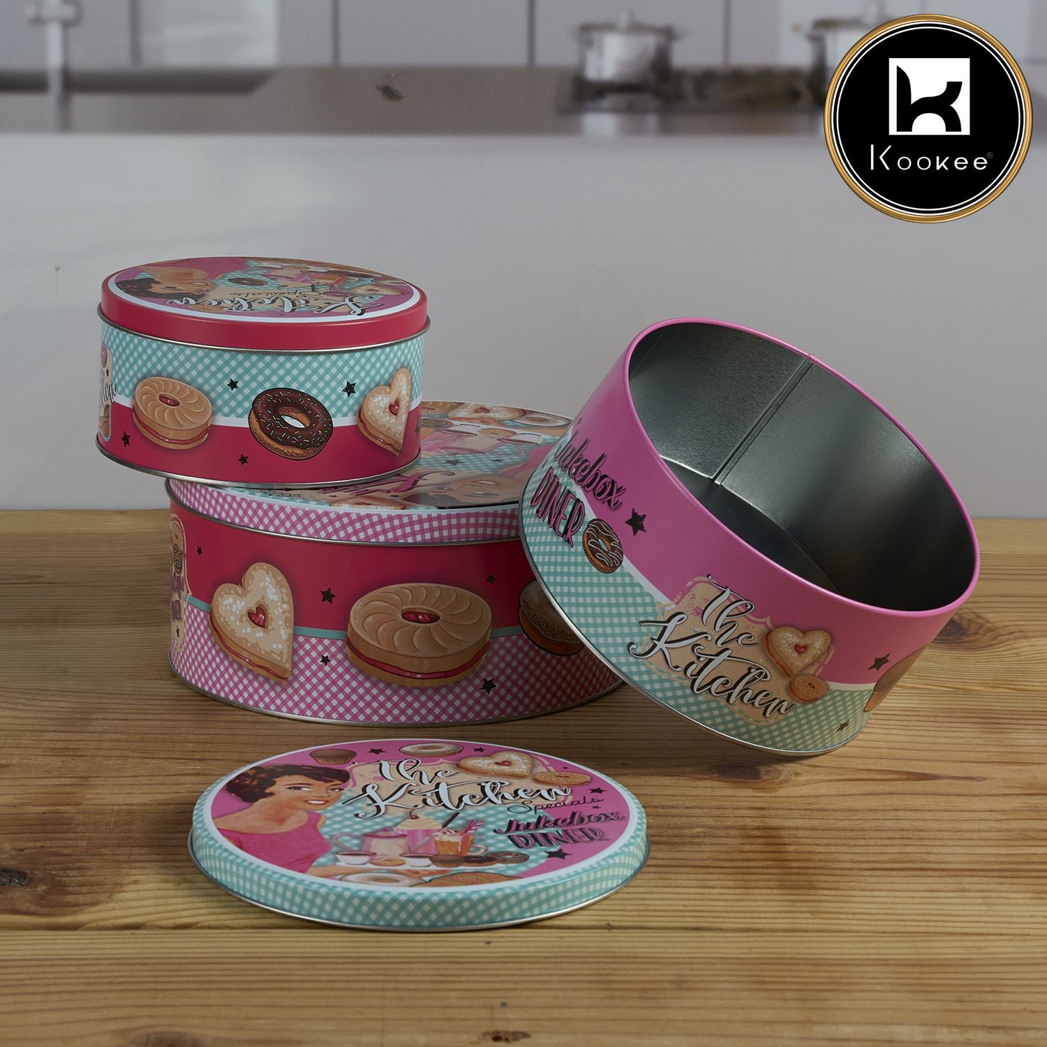 Kookee Tin Containers, Multi, ART12110