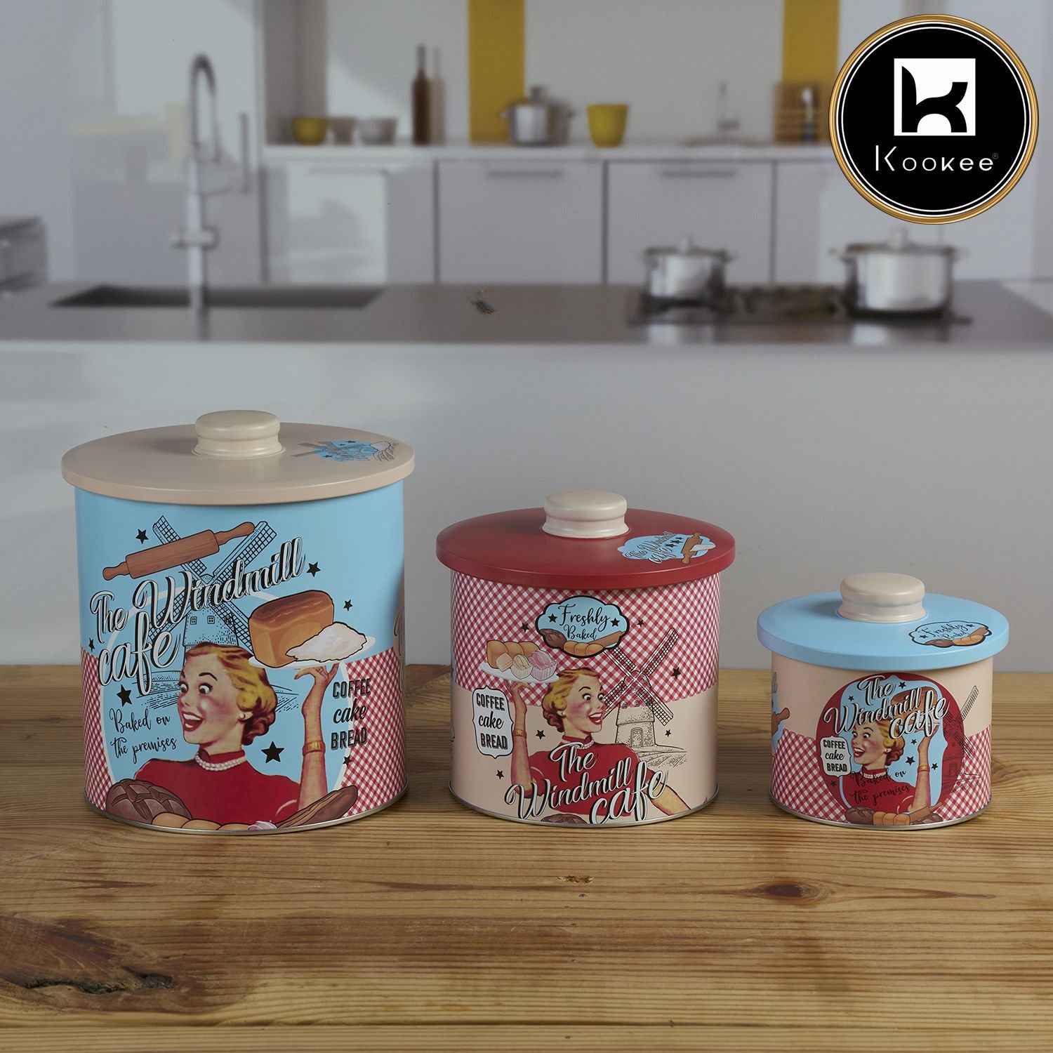 Kookee Tin Containers, Multi, ART12111