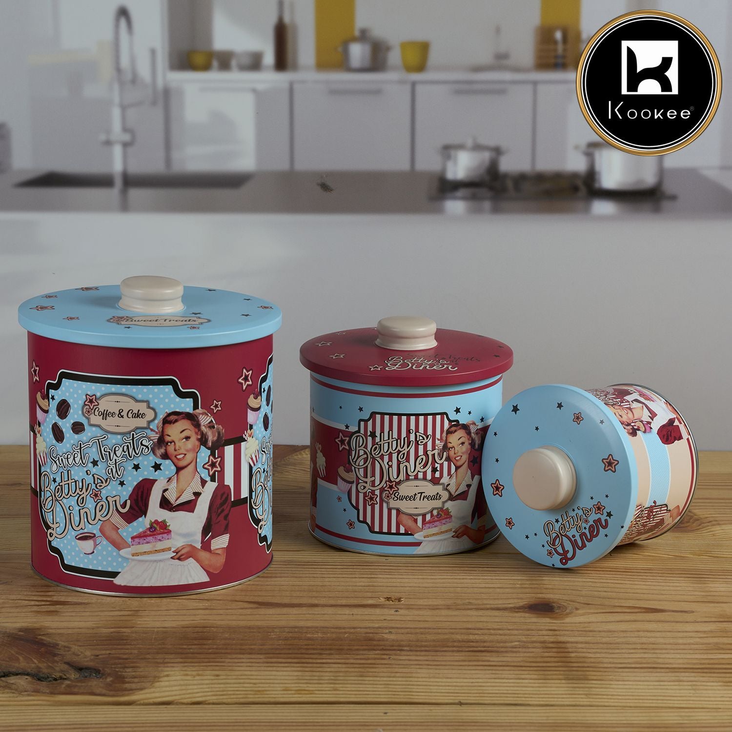 Kookee Tin Containers, Multi, ART12112