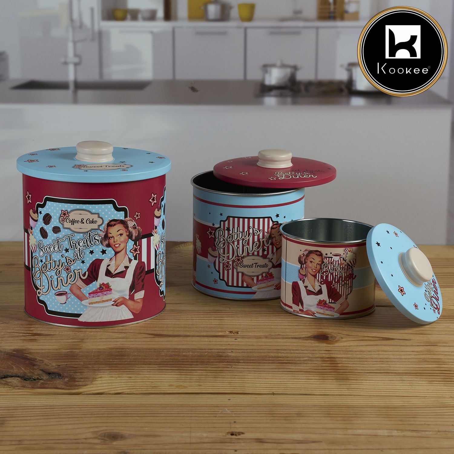 Kookee Tin Containers, Multi, ART12112