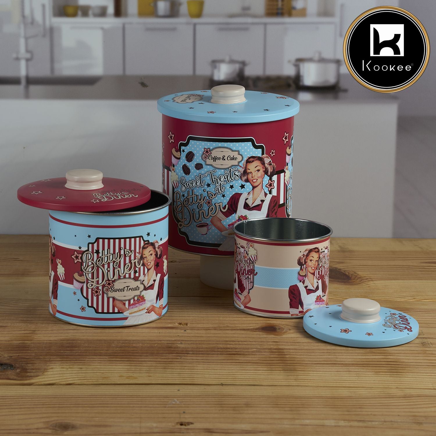 Kookee Tin Containers, Multi, ART12112