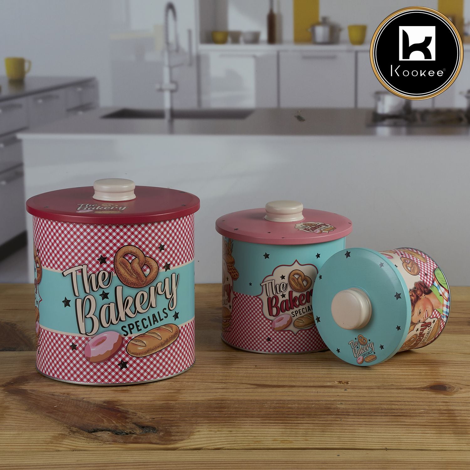 Kookee Tin Containers, Multi, ART12116