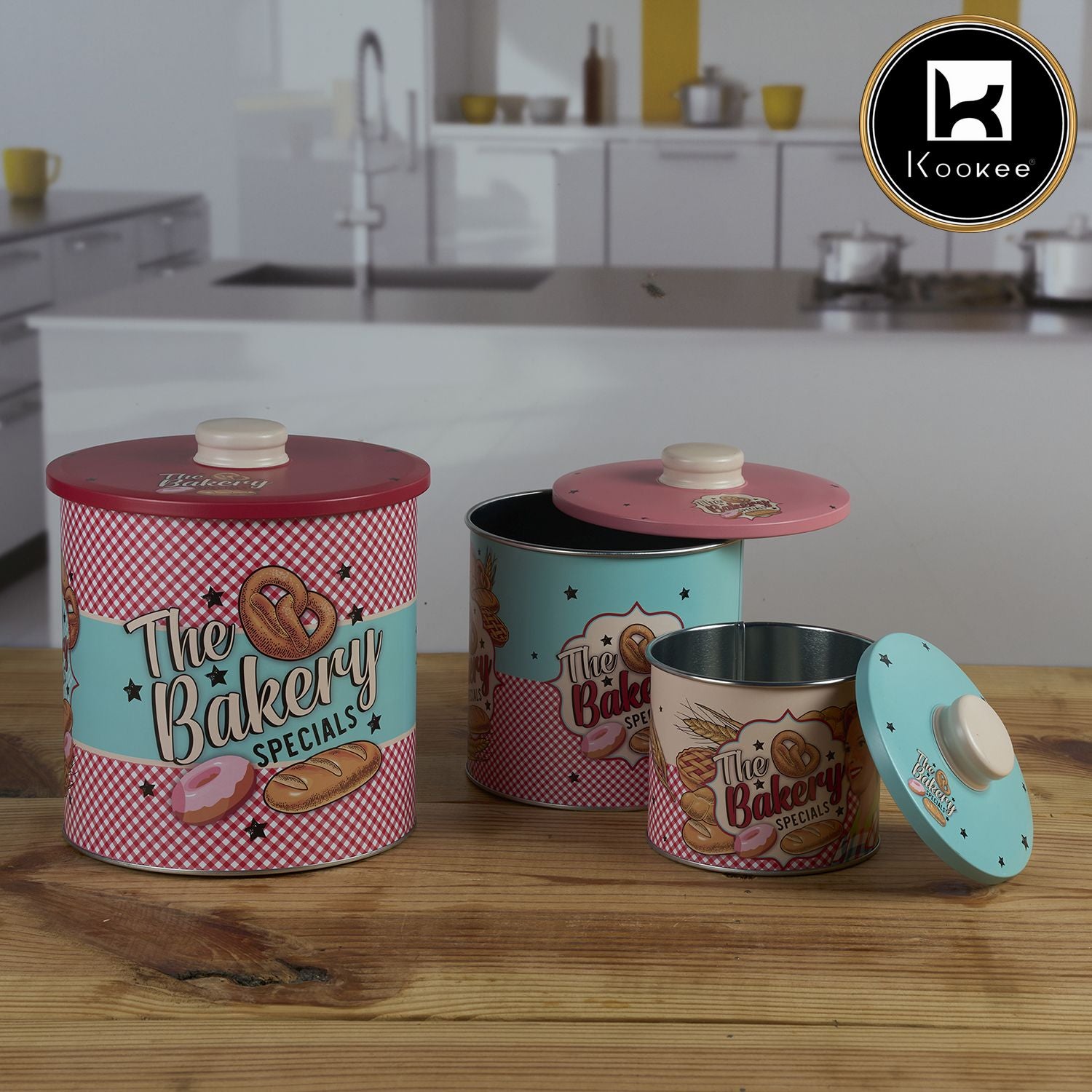 Kookee Tin Containers, Multi, ART12116