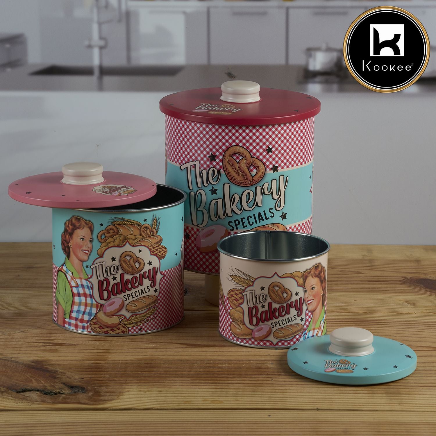 Kookee Tin Containers, Multi, ART12116