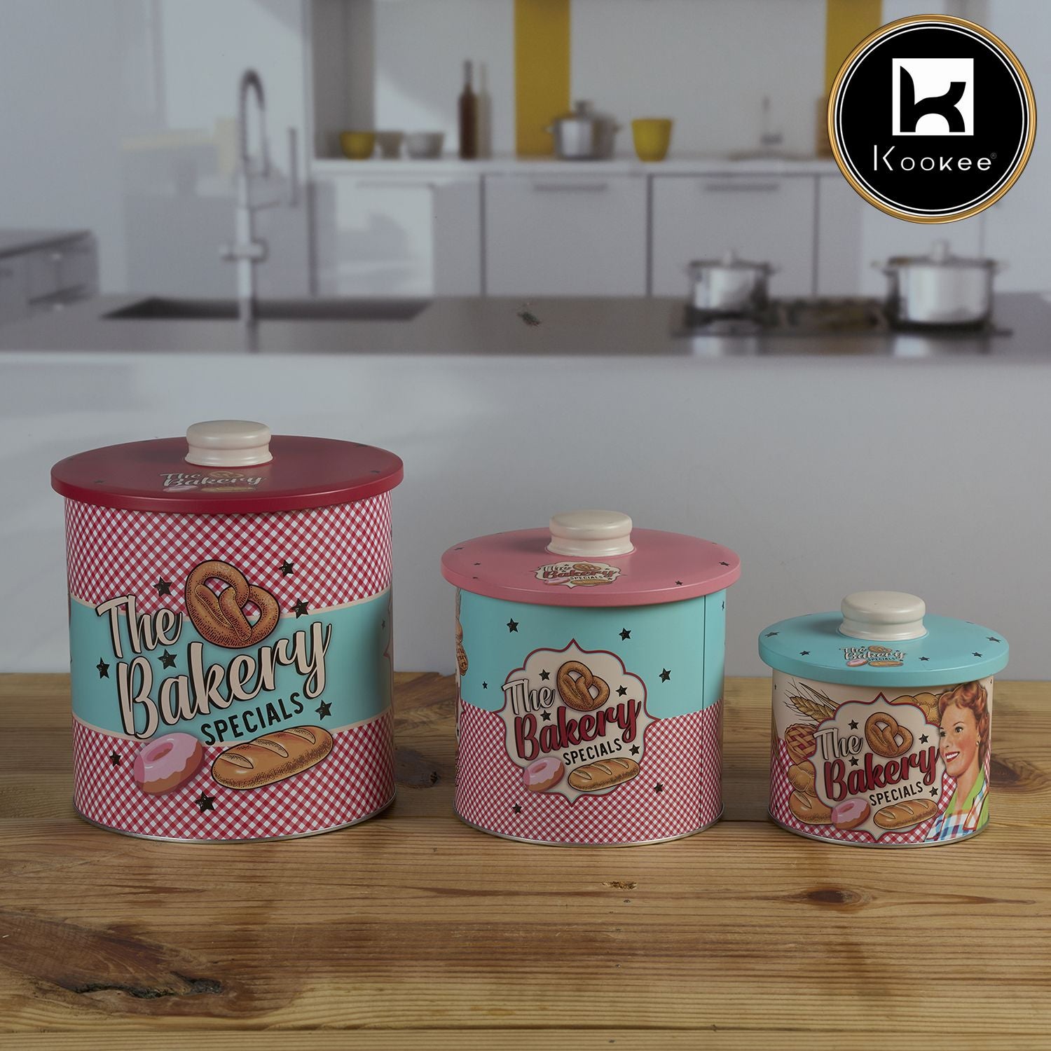 Kookee Tin Containers, Multi, ART12116