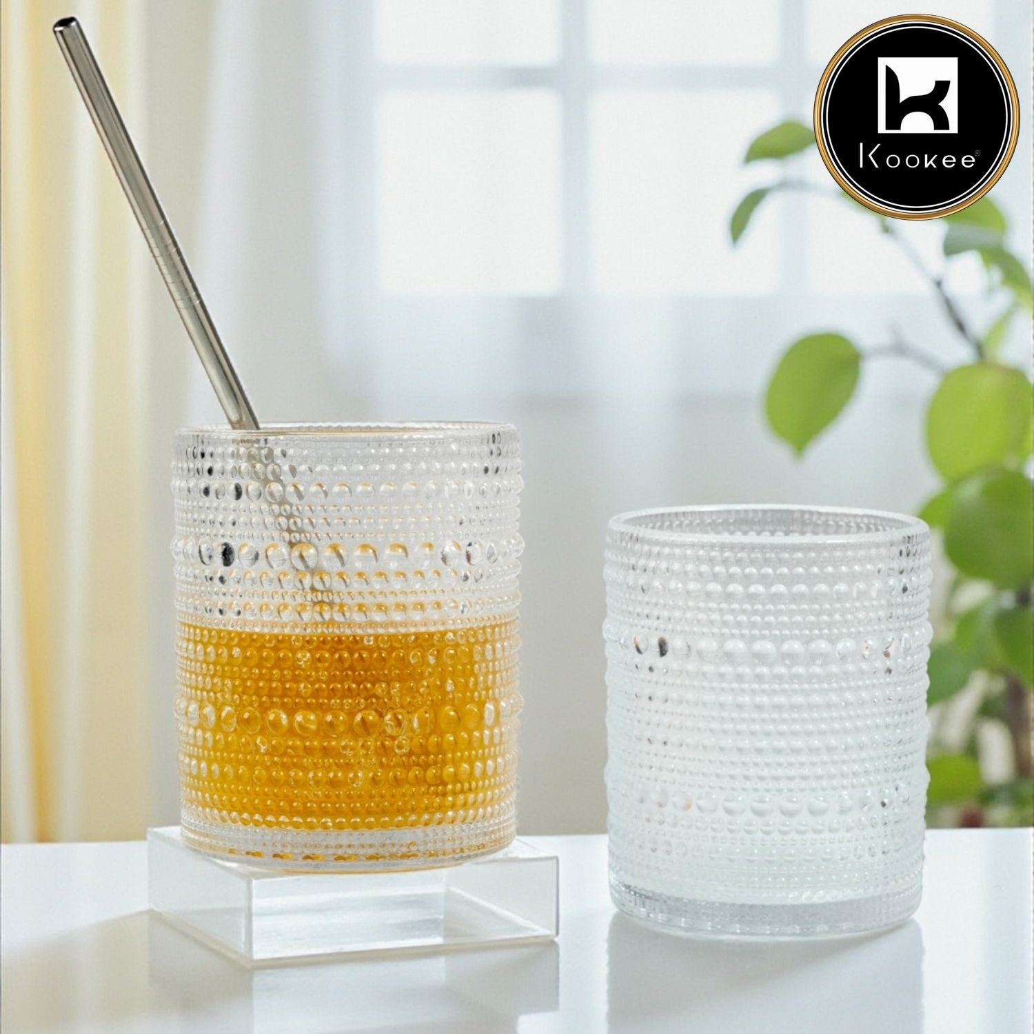 Kookee Whiskey Glasses, Transparent, ART12117