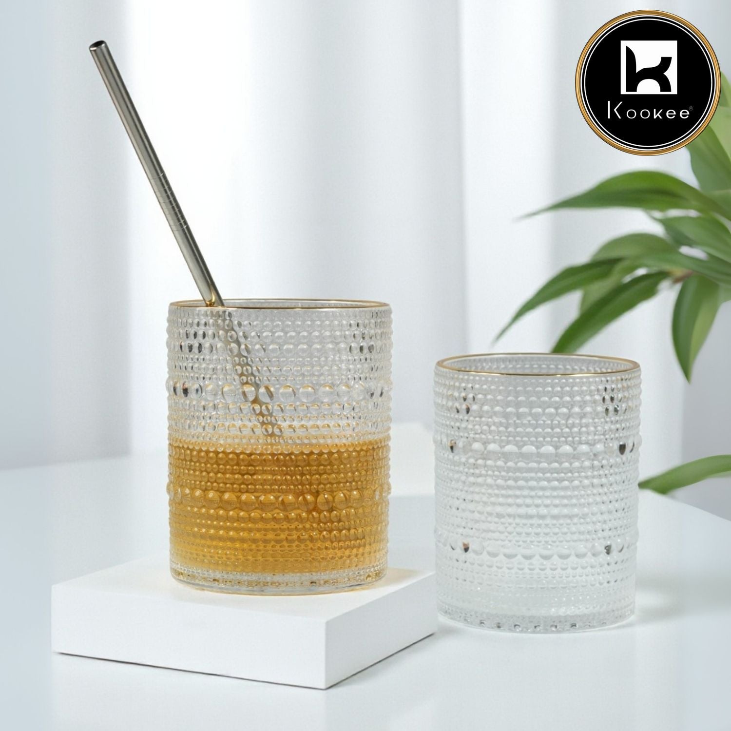 Kookee Whiskey Glasses, Transparent, ART12118
