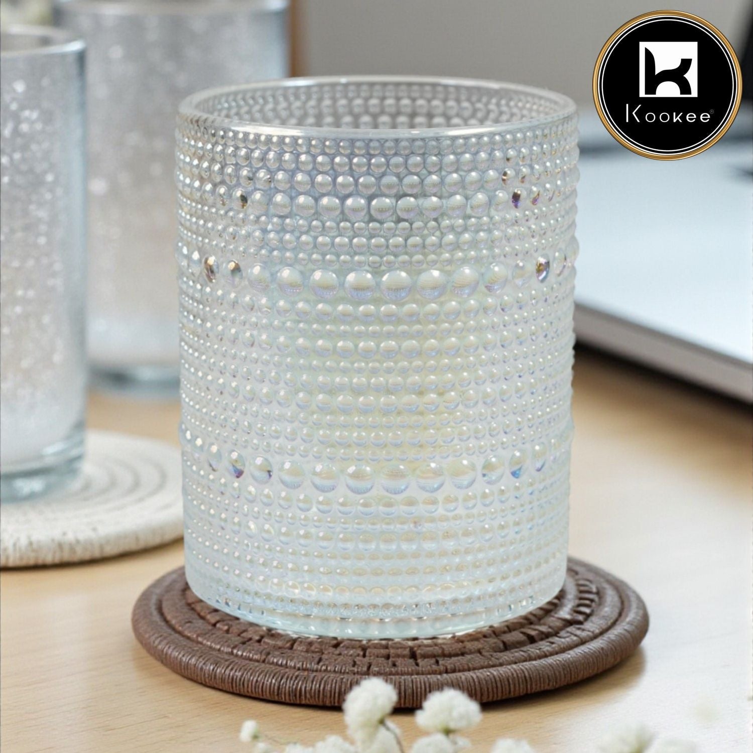 Jupiter Vintage Hobnail Old Fashioned Bubble Glasses (Set of 6) (12119)